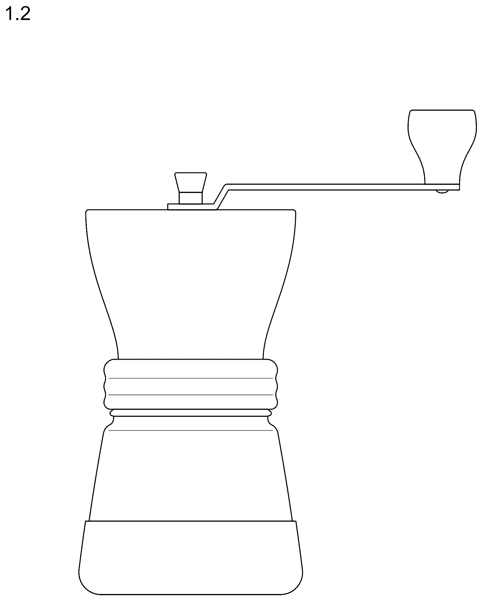 Patent USD1077567 Figure 2 – Coffee grinder