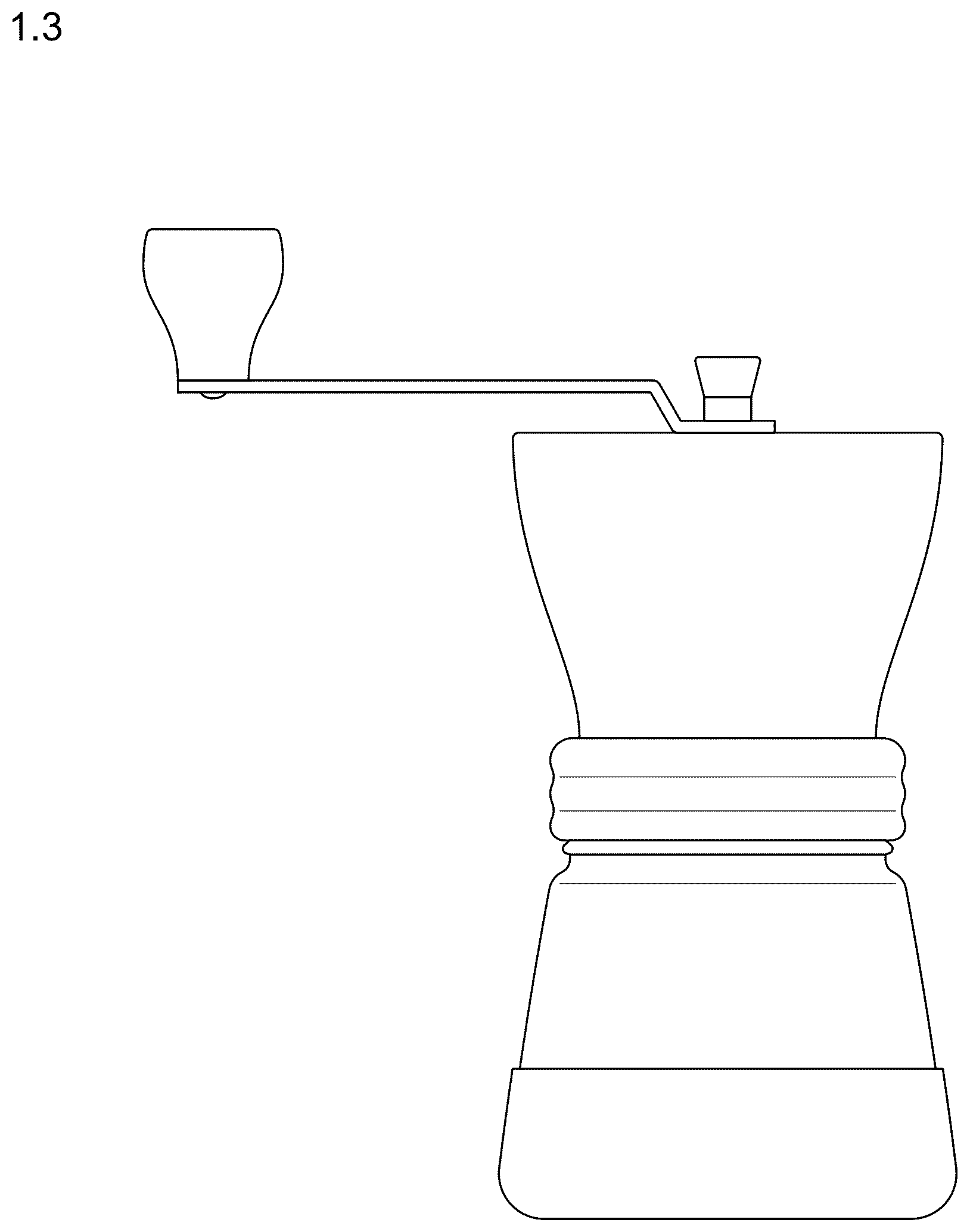 Patent USD1077567 Figure 3 – Coffee grinder