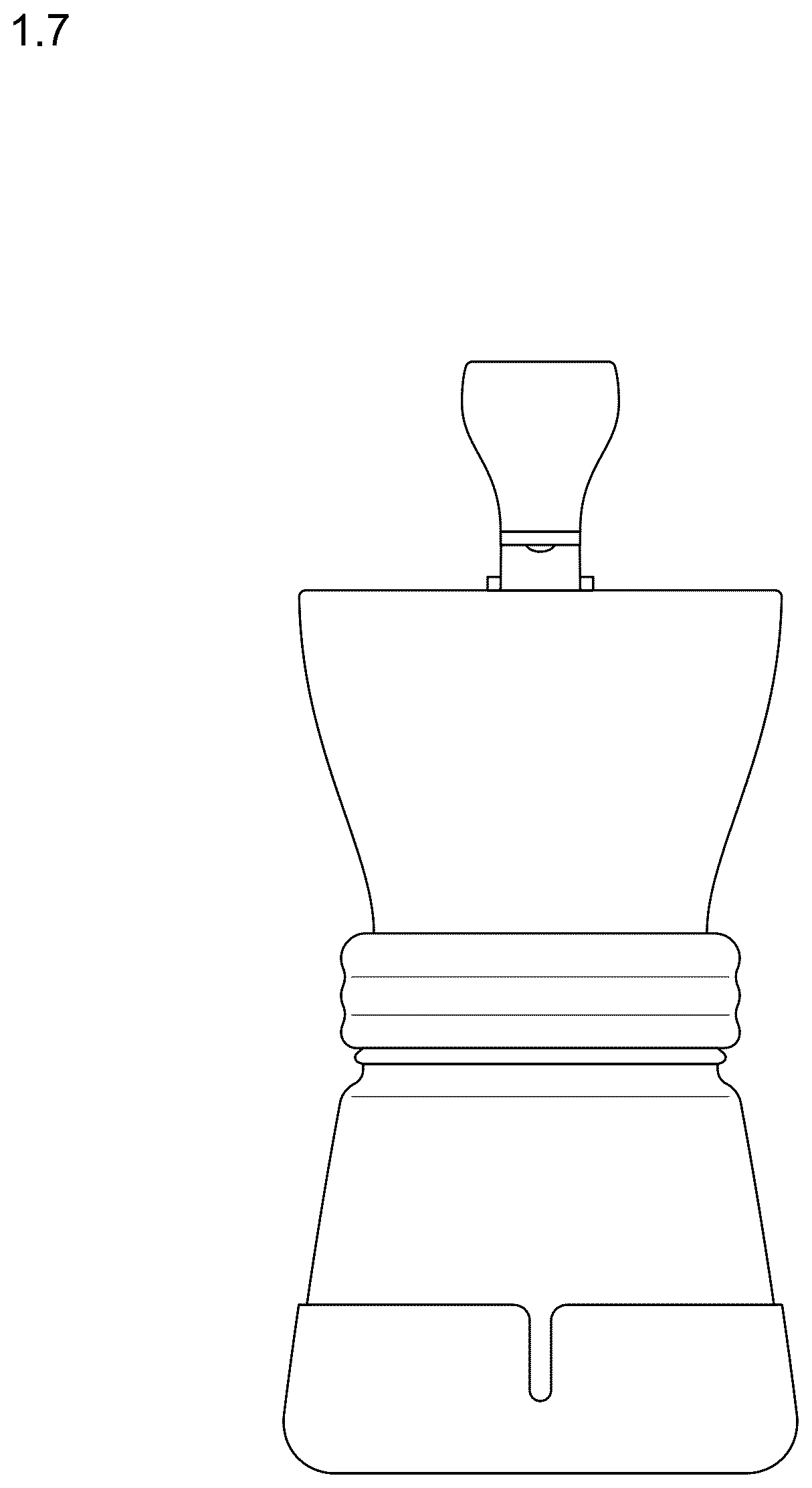 Patent USD1077567 Figure 7 – Coffee grinder
