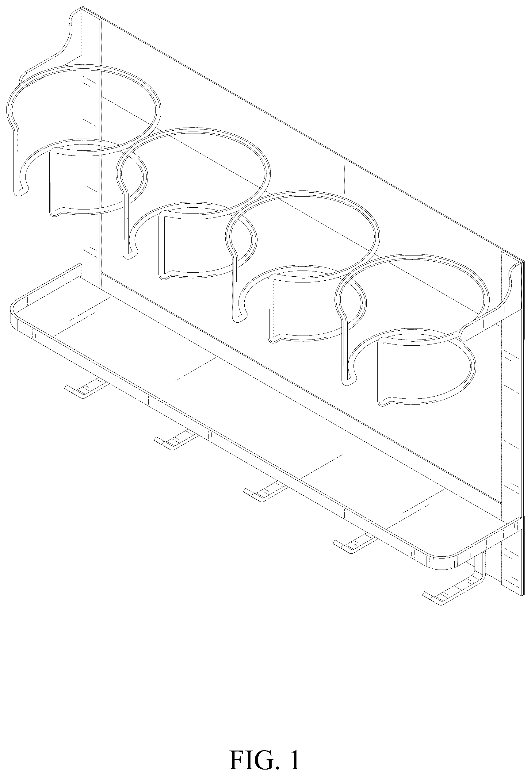 Patent USD1077583 Figure 1 – Cup holder