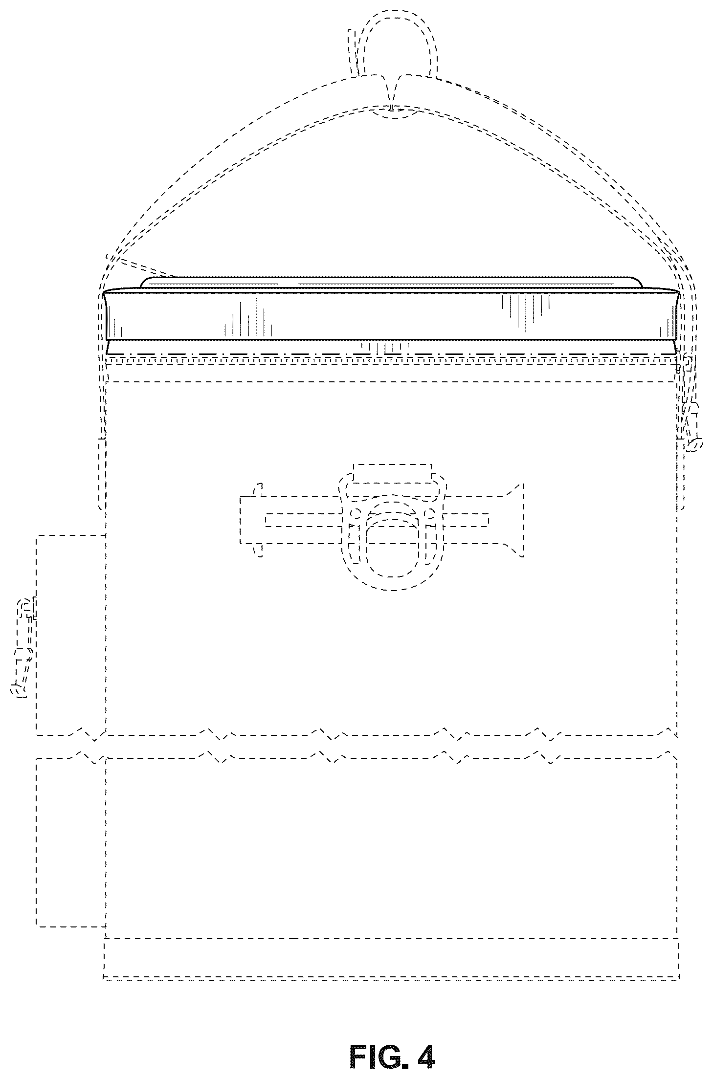 Patent USD1077586 Figure 4 – Insulating container