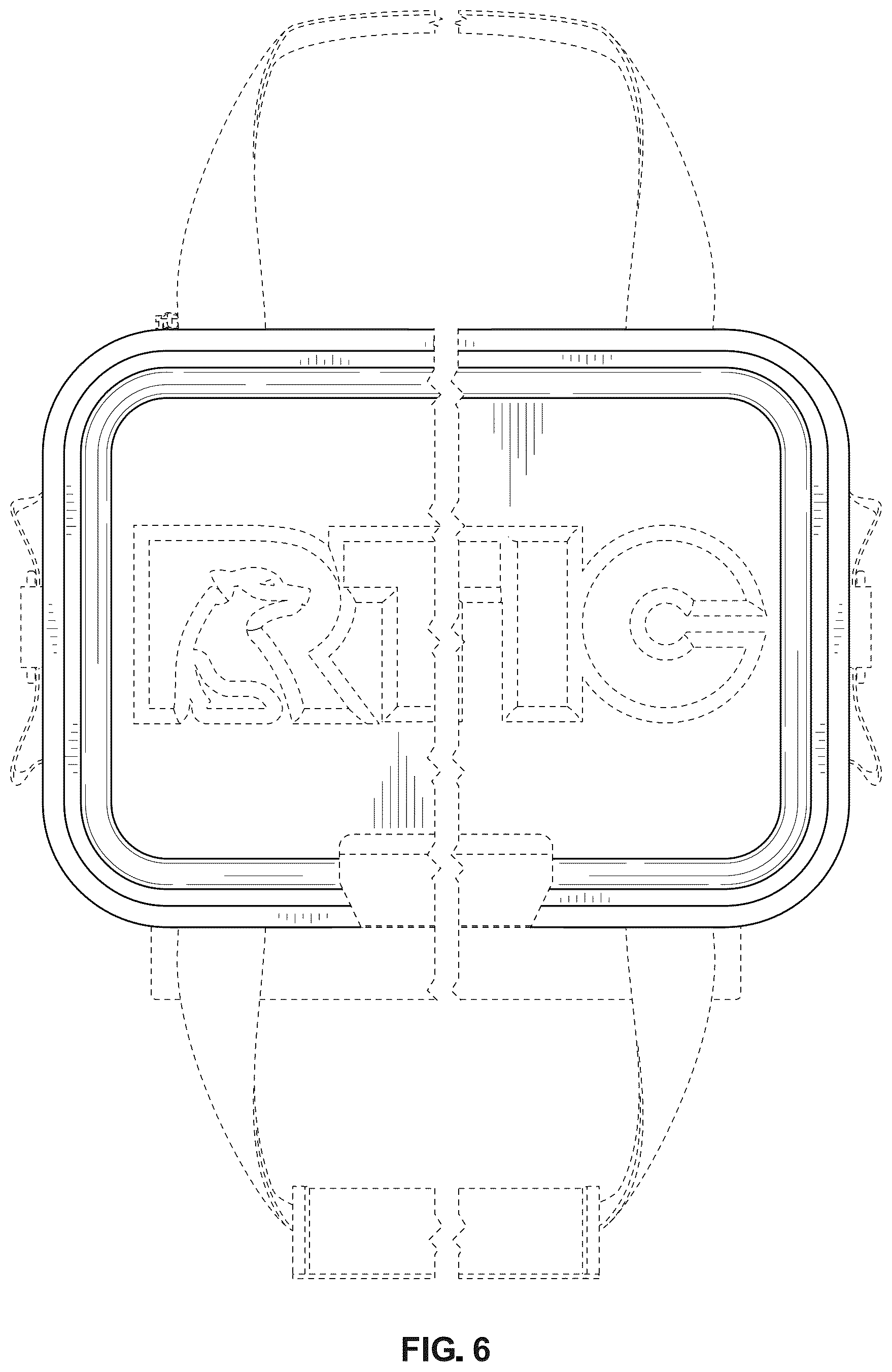 Patent USD1077586 Figure 6 – Insulating container