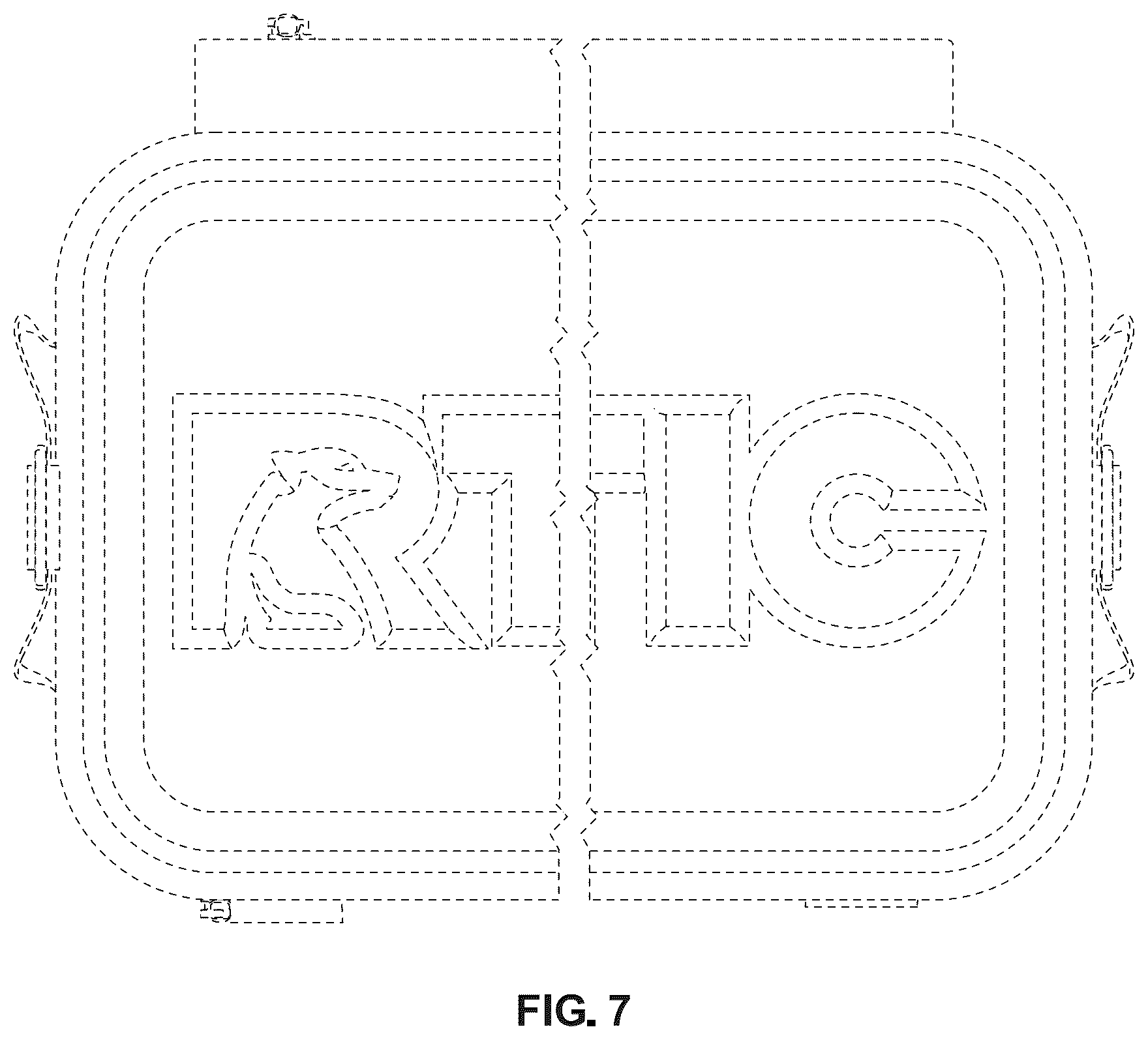 Patent USD1077586 Figure 7 – Insulating container