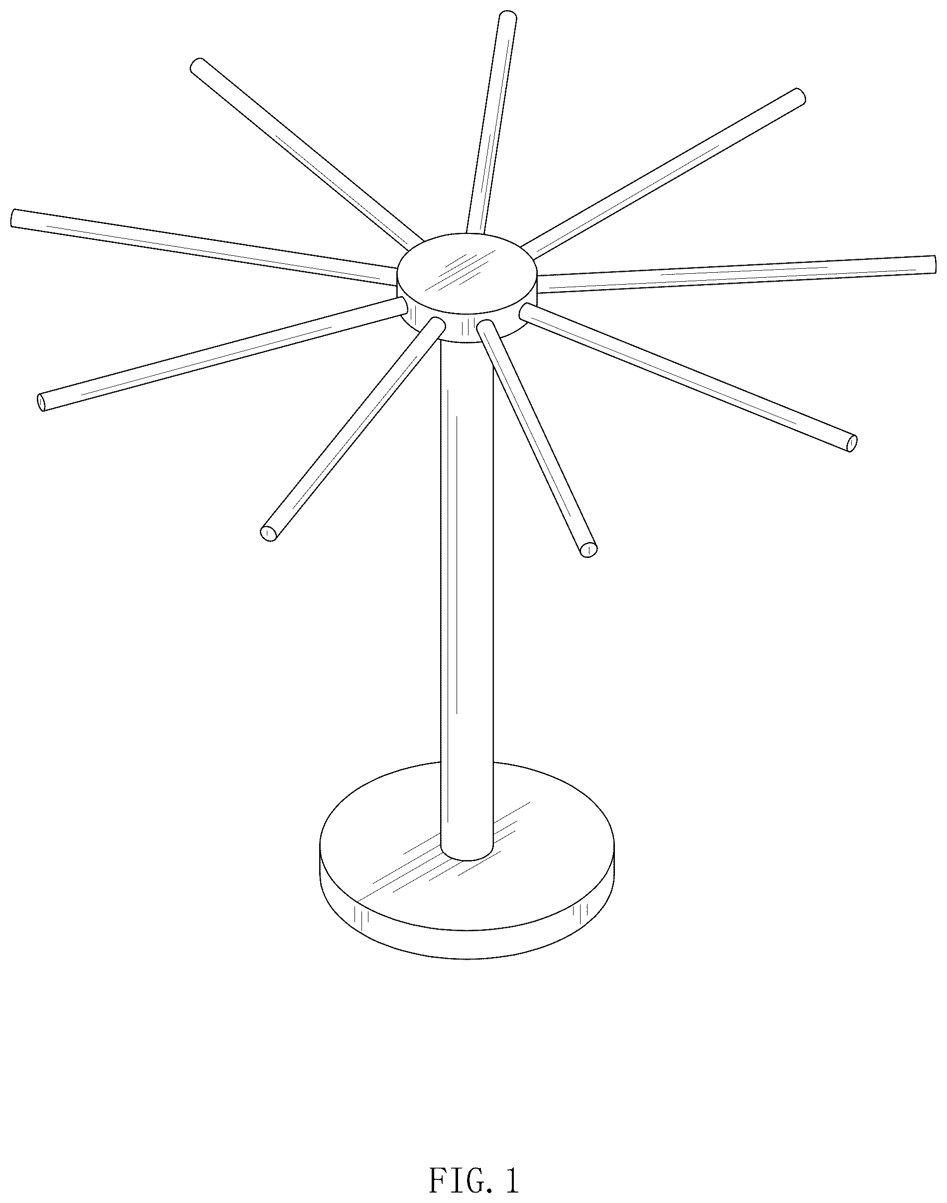 Patent USD1077589 Figure 1 – Noodle rack