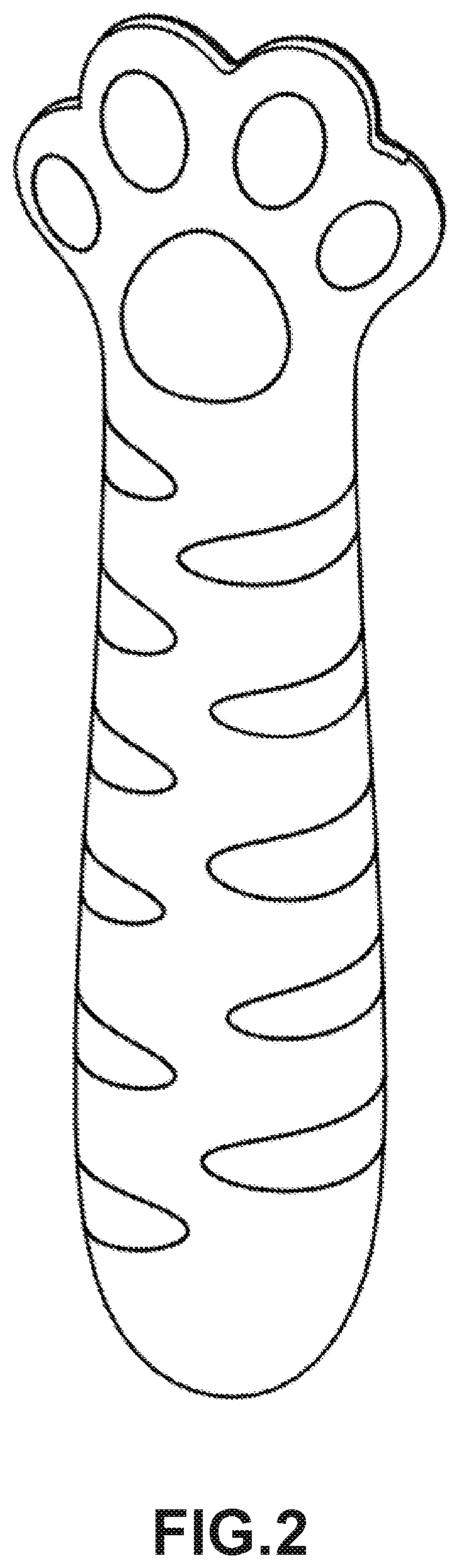 Patent USD1077590 Figure 2 – Handle for a kitchen knife