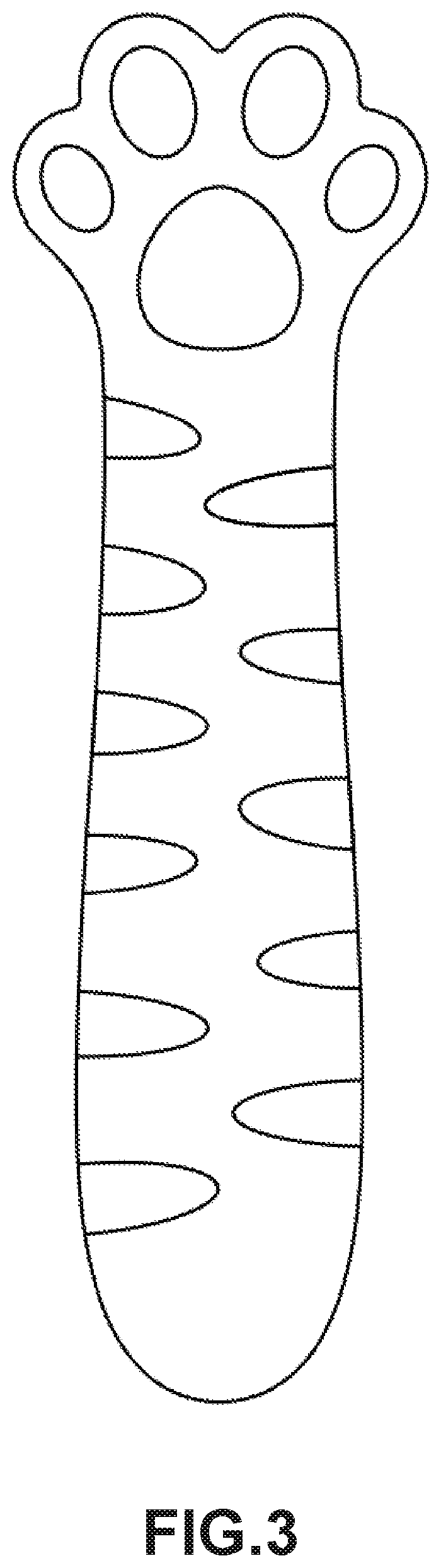 Patent USD1077590 Figure 3 – Handle for a kitchen knife