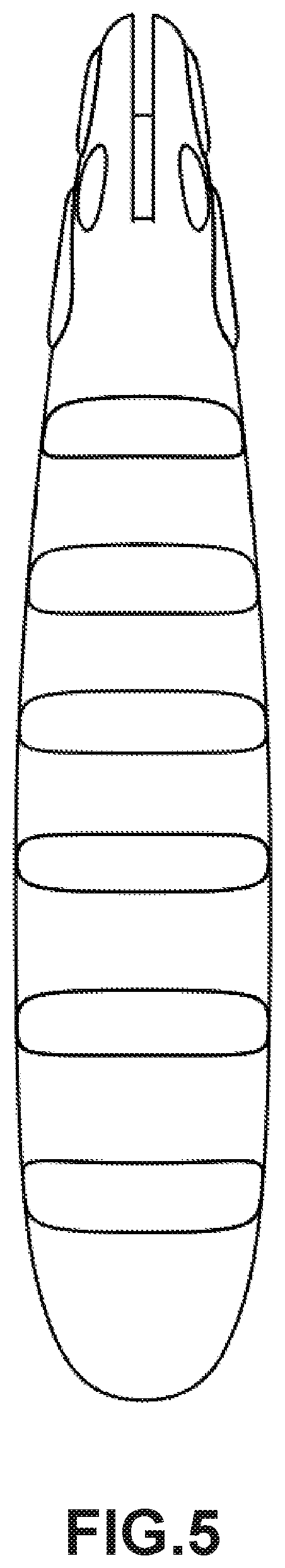 Patent USD1077590 Figure 5 – Handle for a kitchen knife