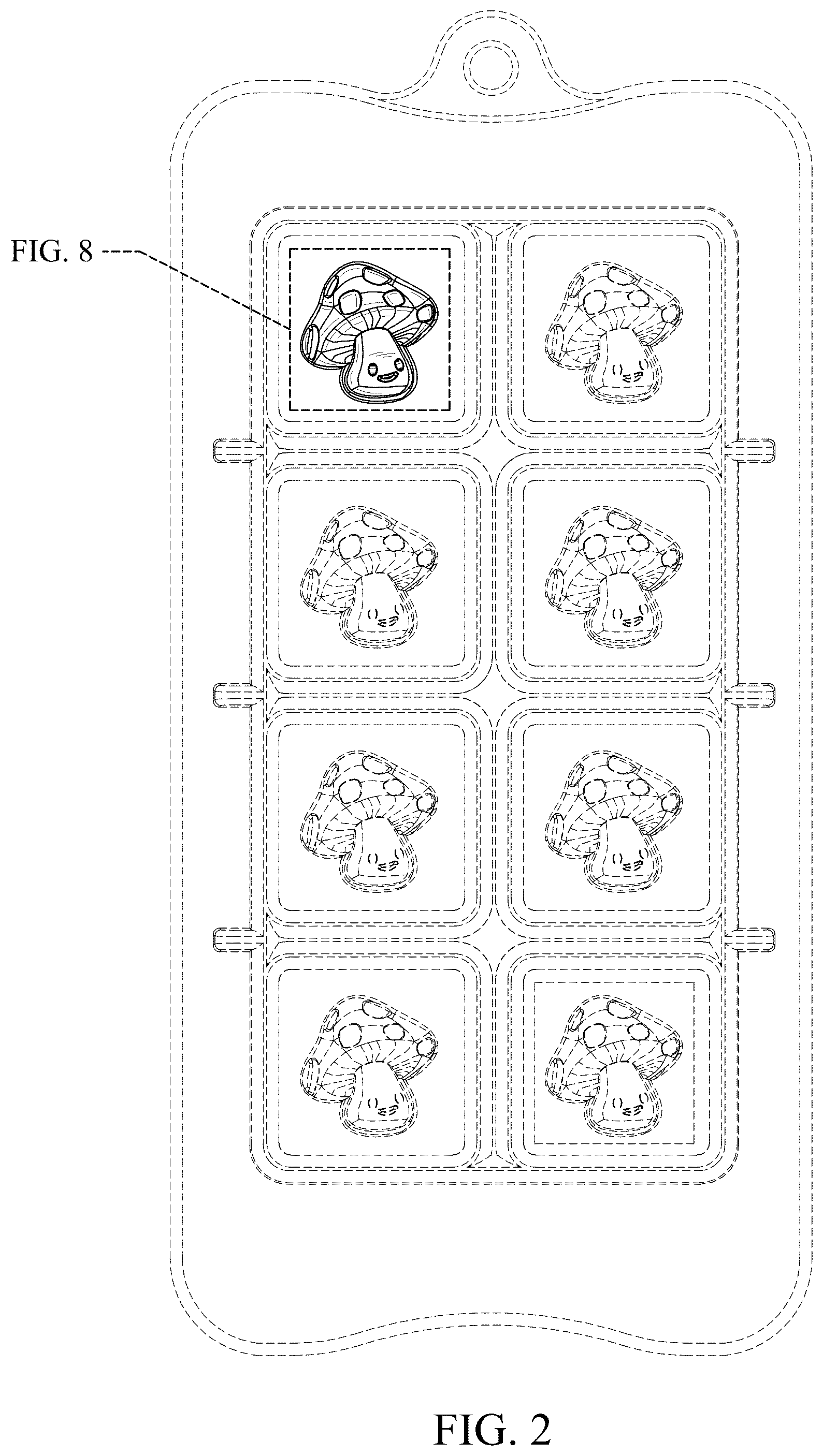 Patent USD1077592 Figure 2 – Candy mold