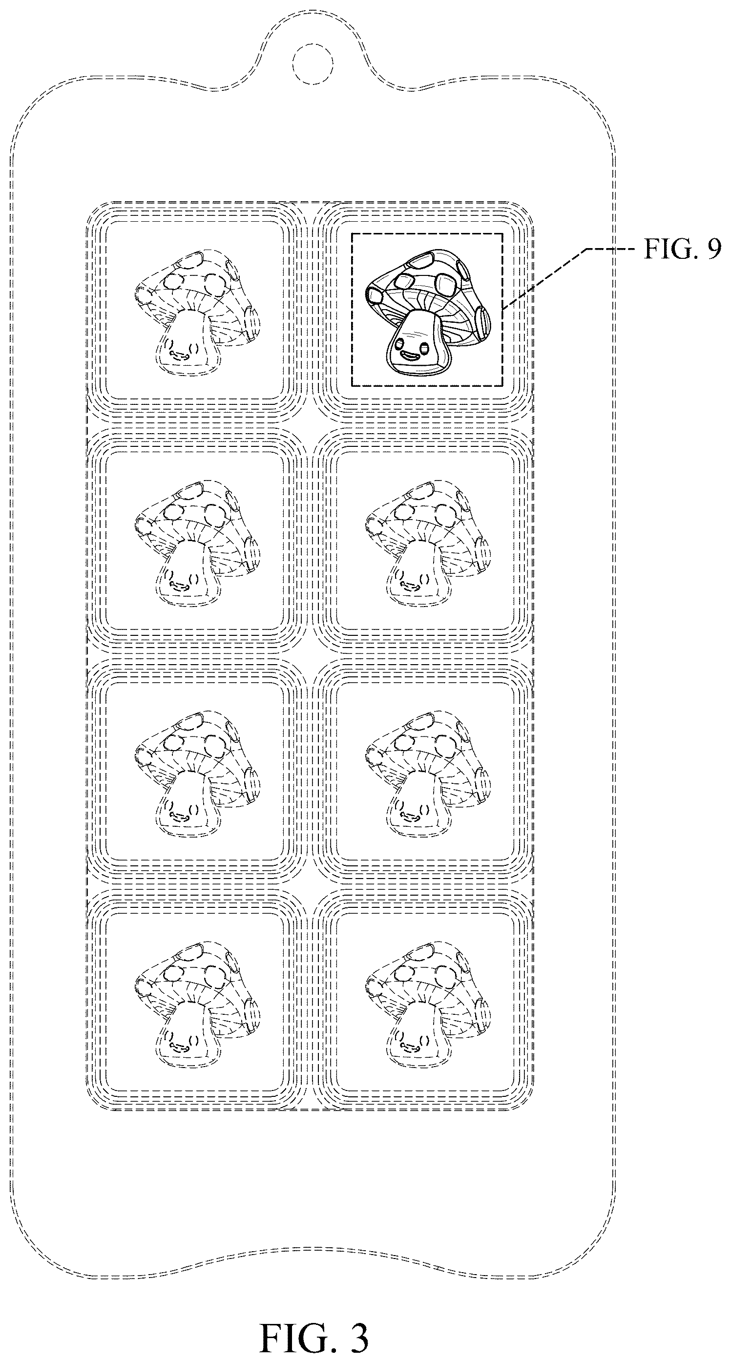 Patent USD1077592 Figure 3 – Candy mold