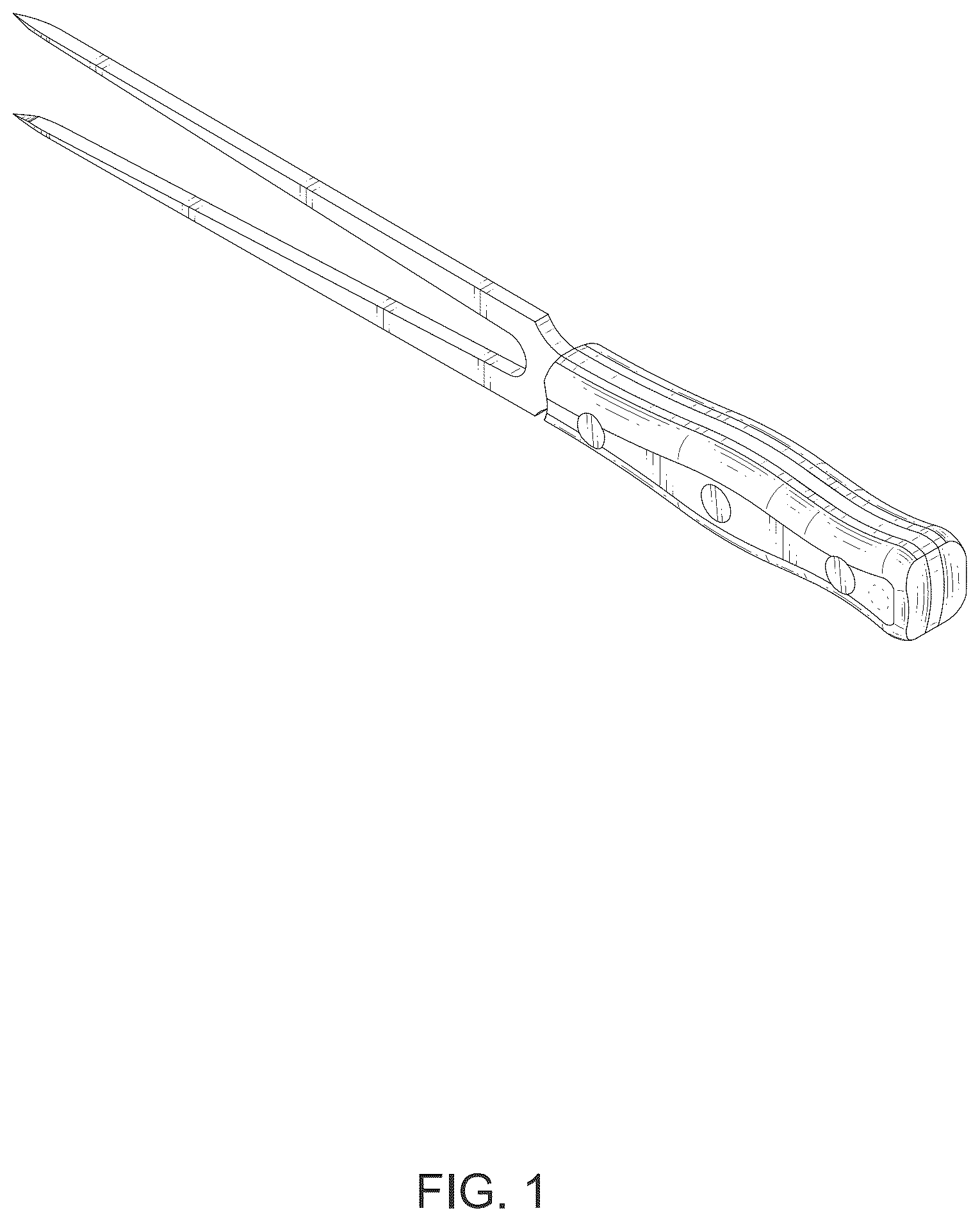 Patent USD1077593 Figure 1 – Meat fork