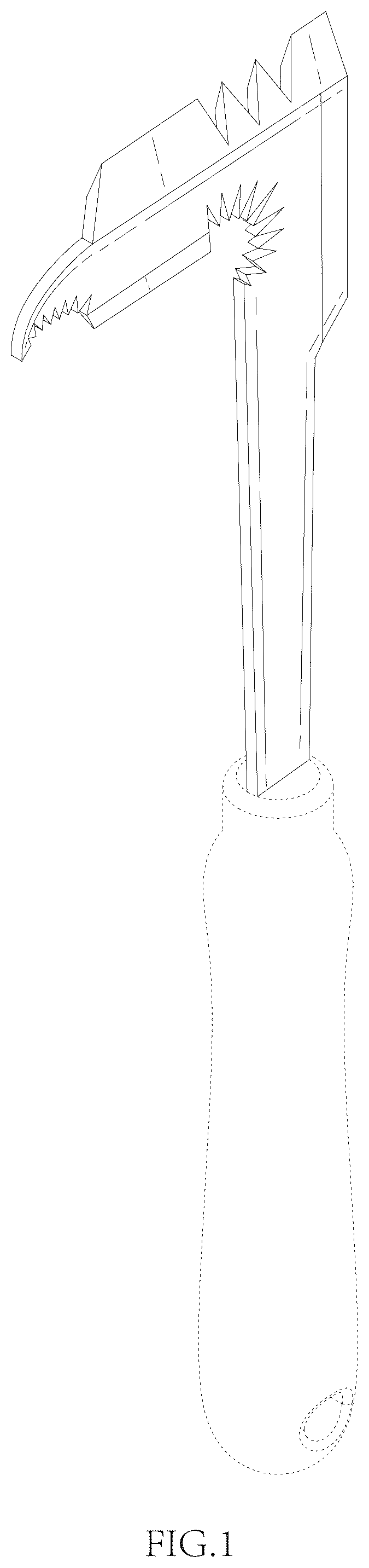 Patent USD1077595 Figure 1 – Crack weeder