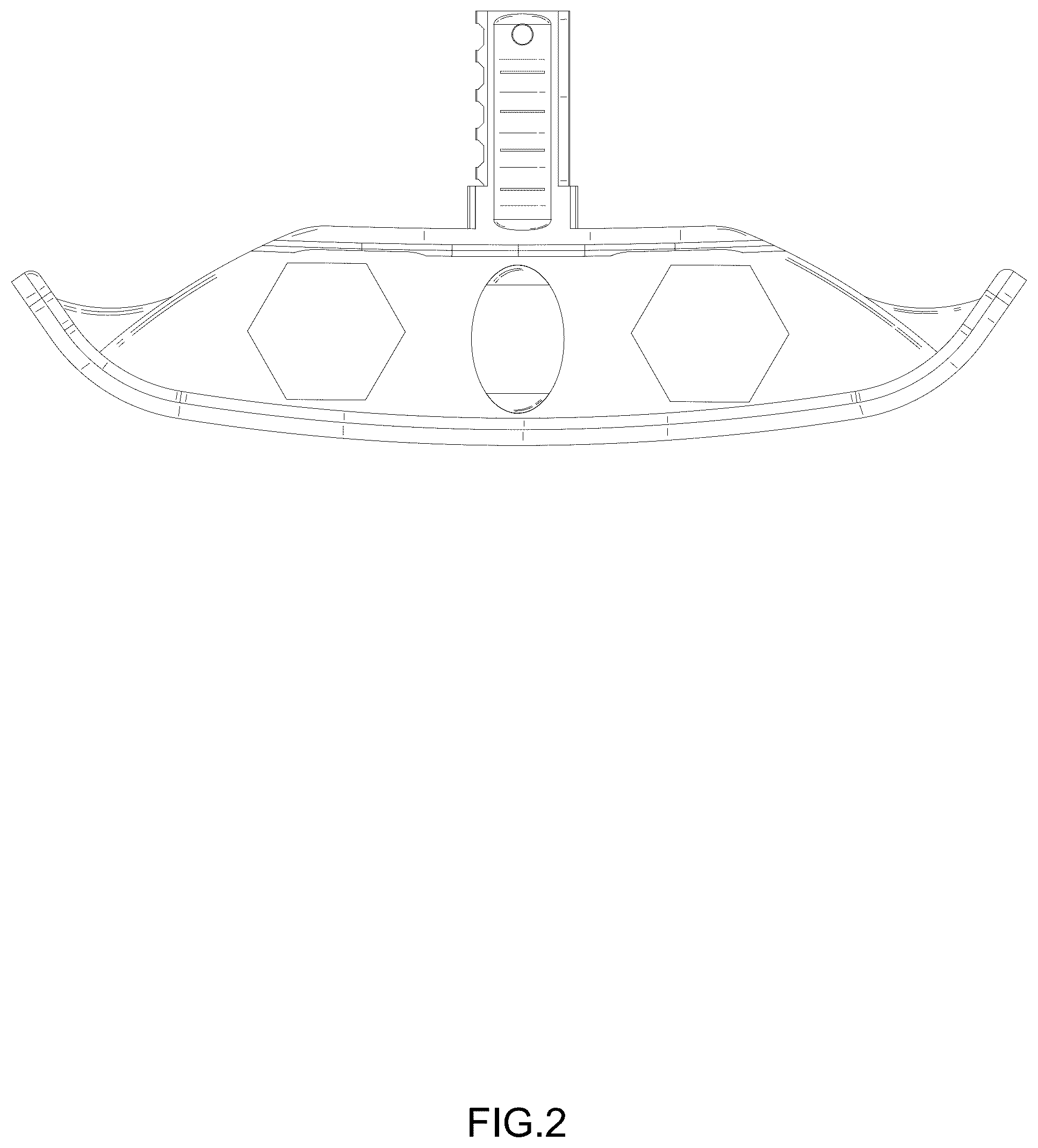 Patent USD1077596 Figure 2 – Grass trimmer wheel attachment