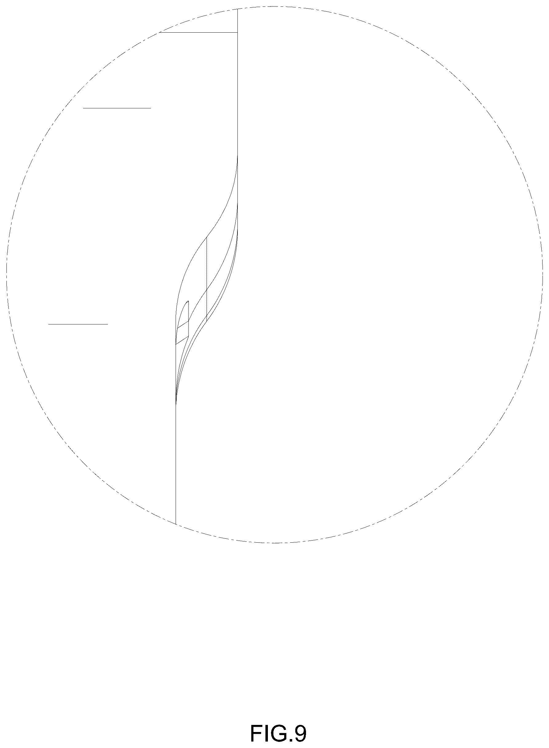 Patent USD1077596 Figure 9 – Grass trimmer wheel attachment