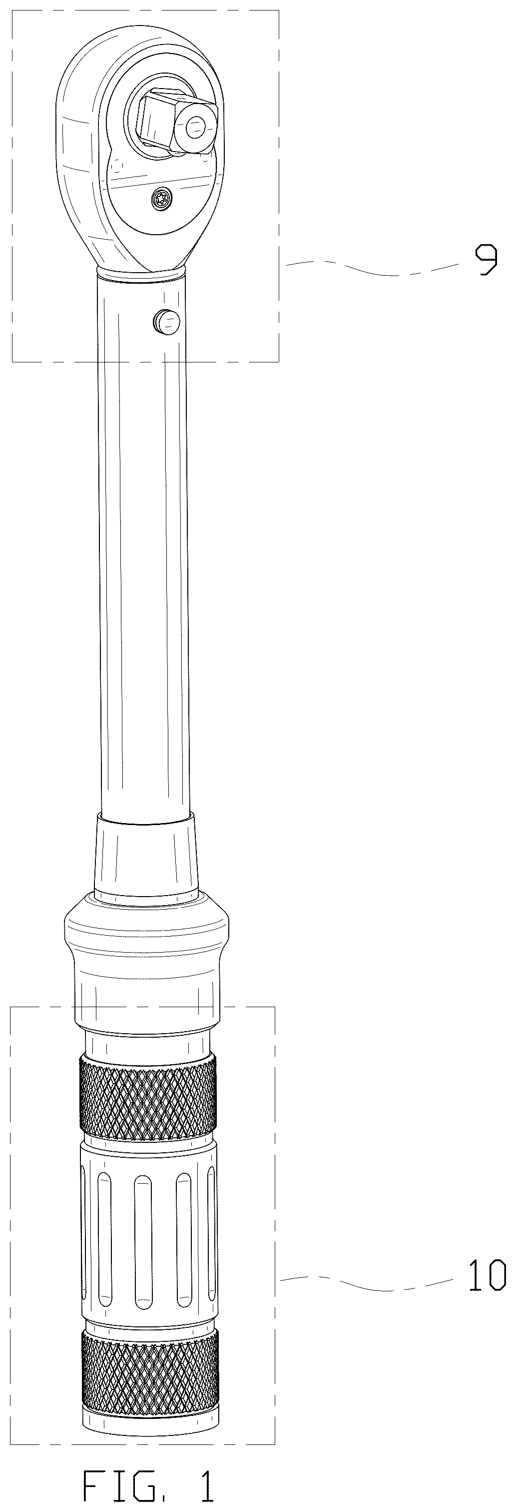 Patent USD1077600 Figure 1 – Torque wrench