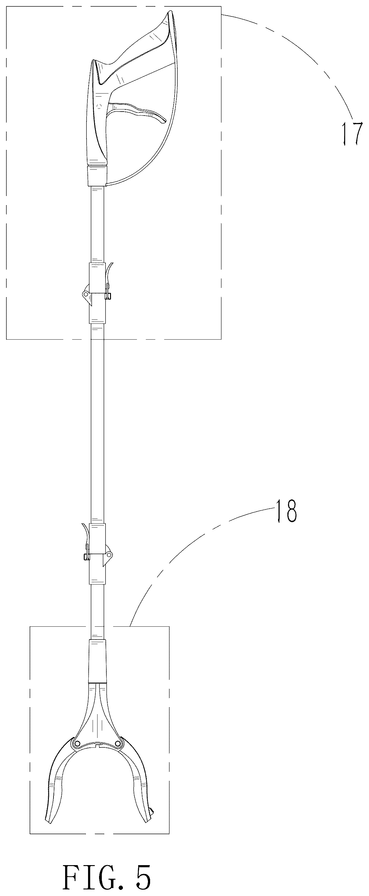 Patent USD1077606 Figure 5 – Reacher grabber