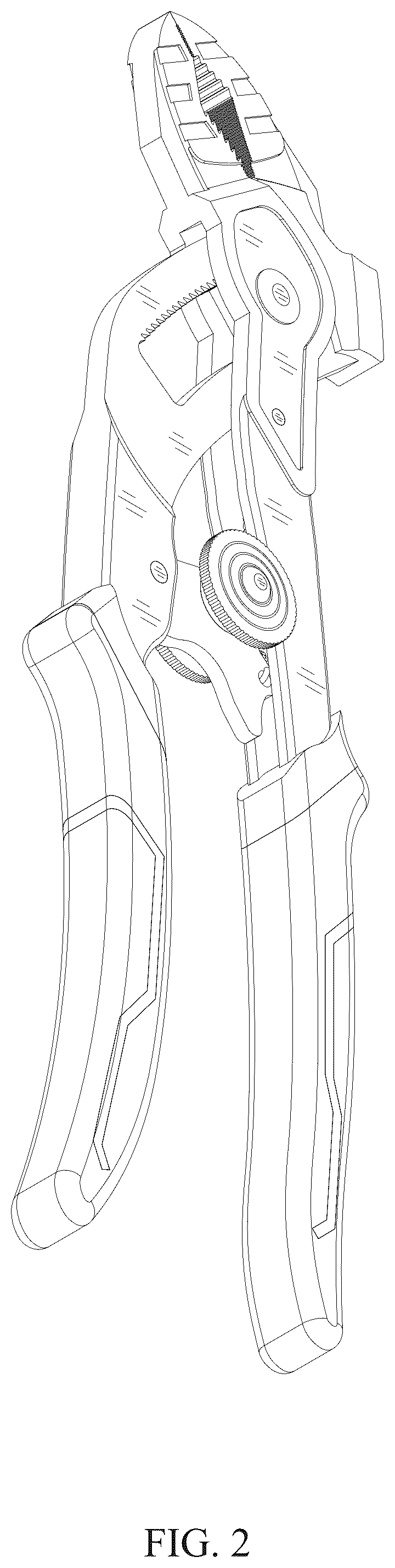 Patent USD1077607 Figure 2 – Water pump pliers