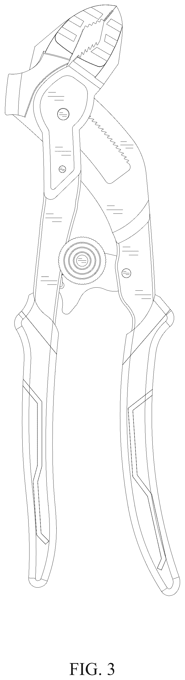 Patent USD1077607 Figure 3 – Water pump pliers