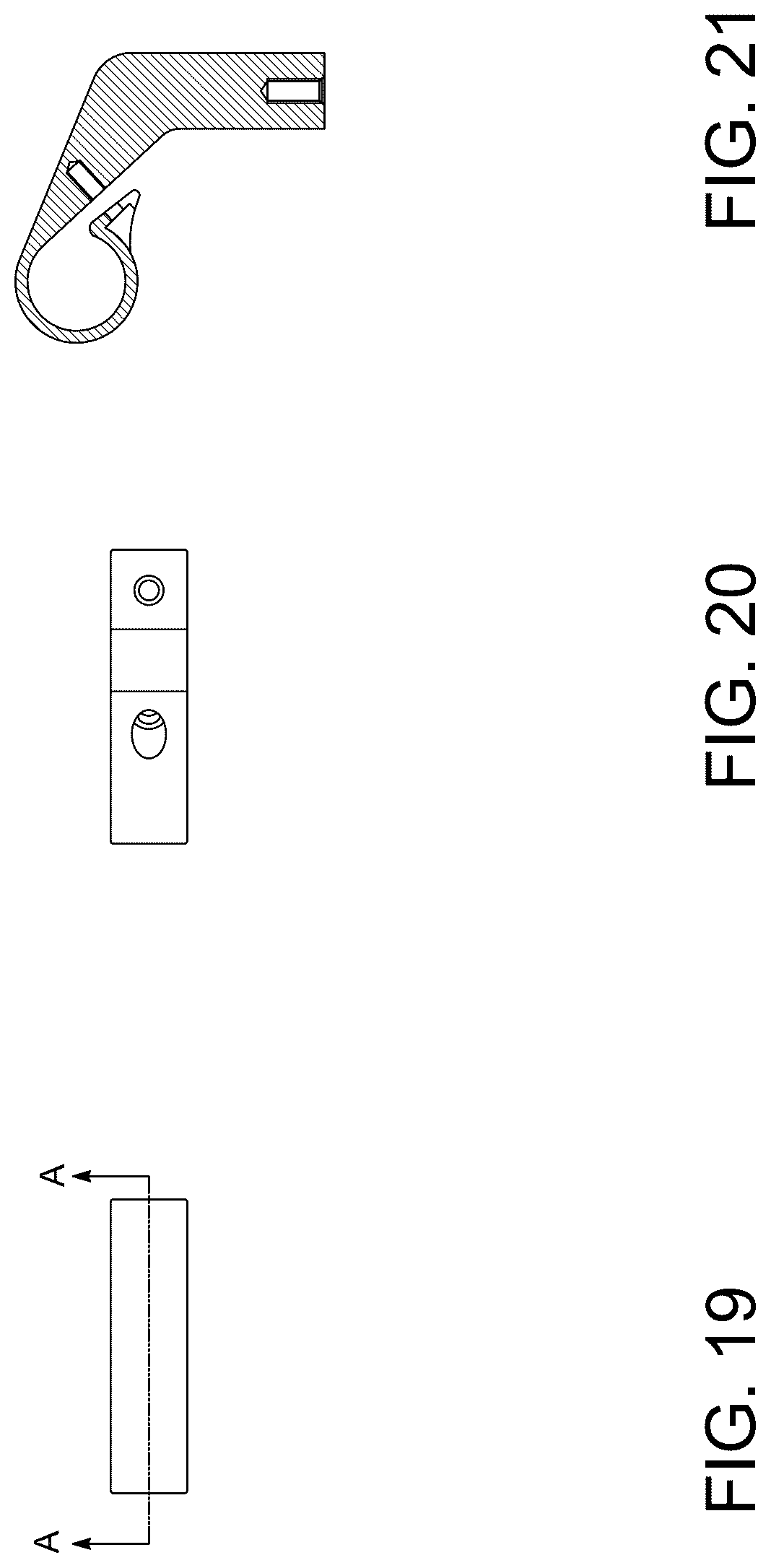 Patent USD1077615 Figure 6 – Adjustable and configurable bent door pull assembly