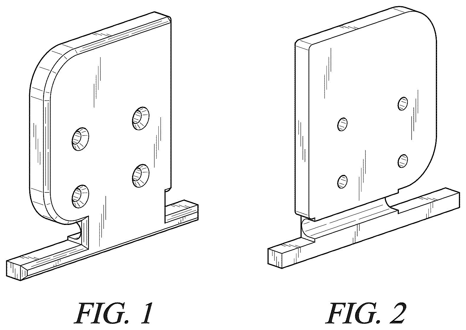 Patent USD1077617 Figure 1 – Floor anchor
