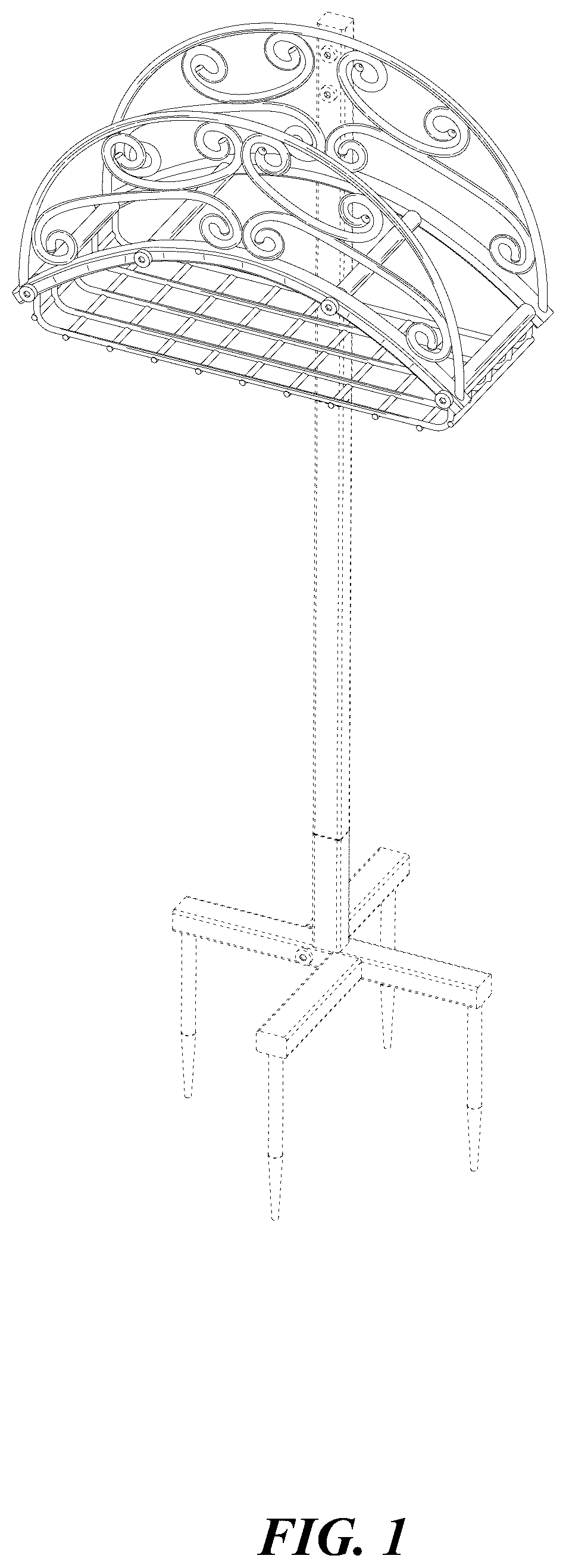 Patent USD1077620 Figure 1 – Garden hose holder