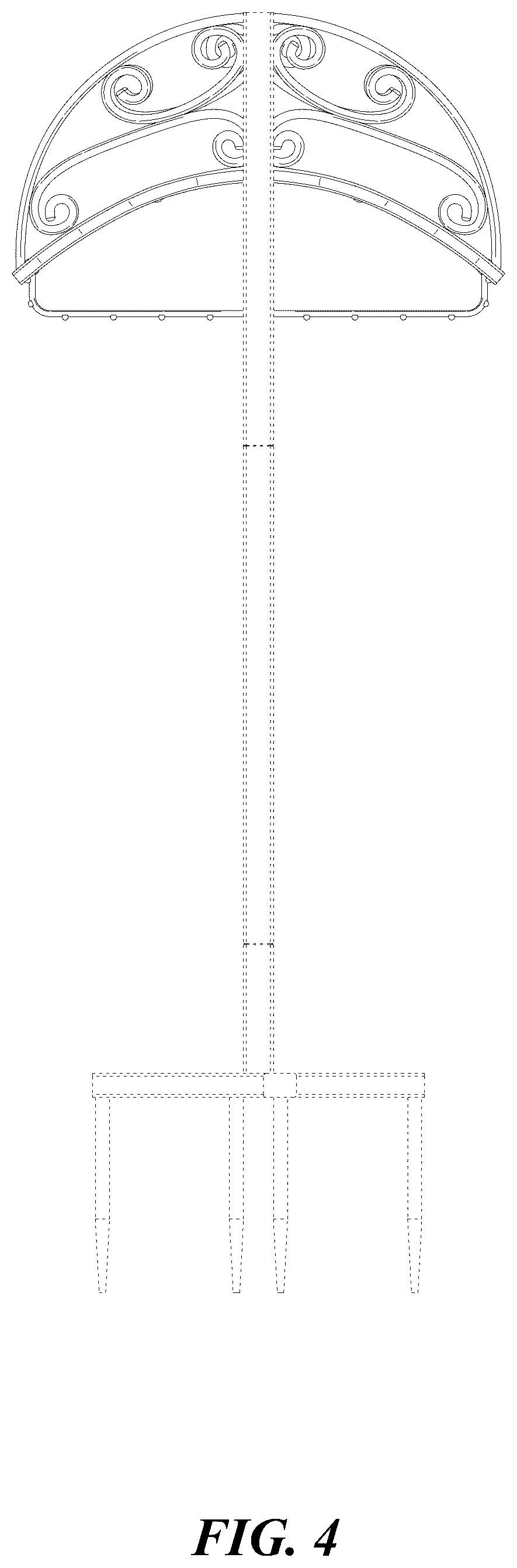 Patent USD1077620 Figure 4 – Garden hose holder