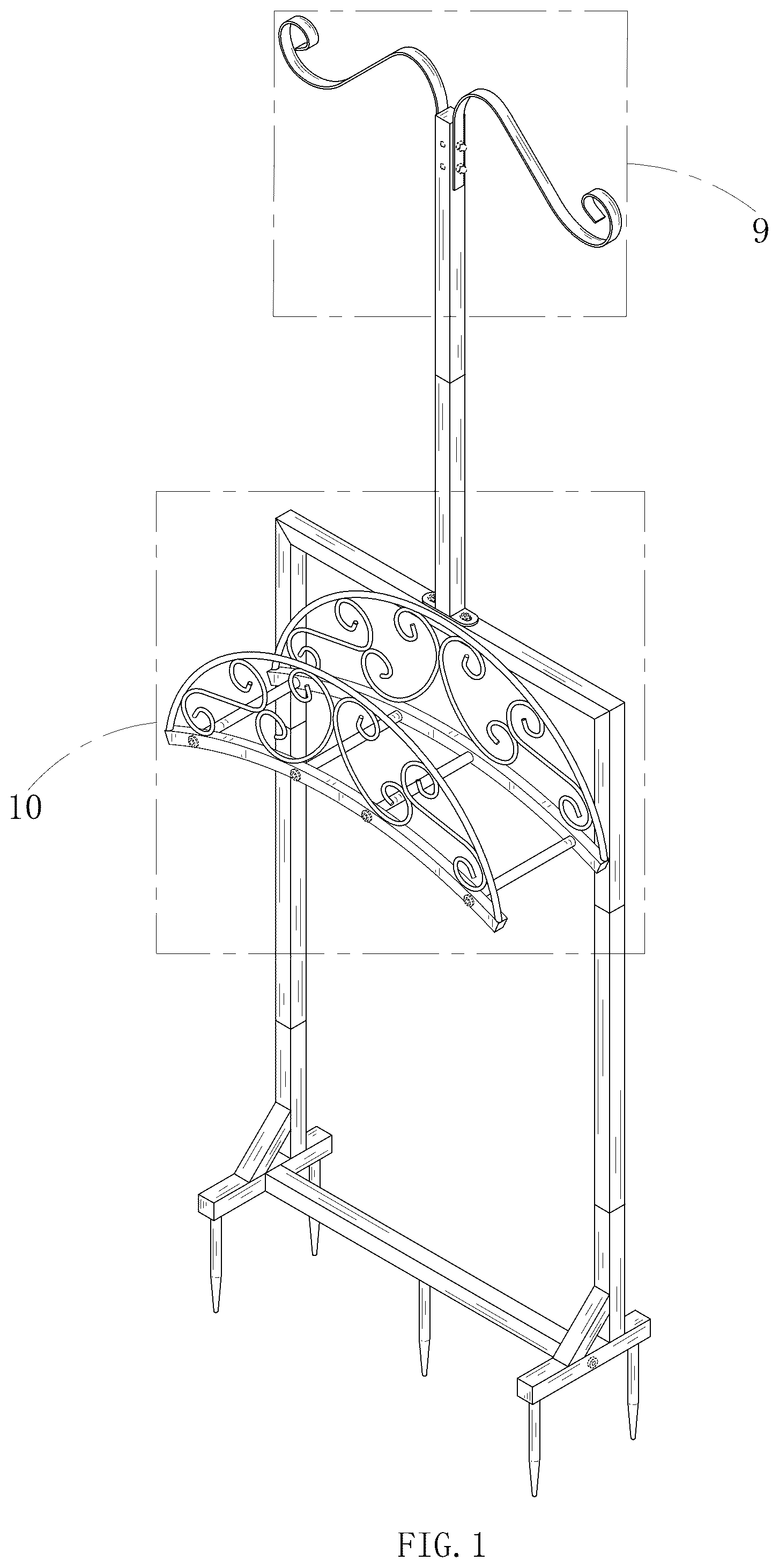 Patent USD1077621 — Hose holder — Figure 1