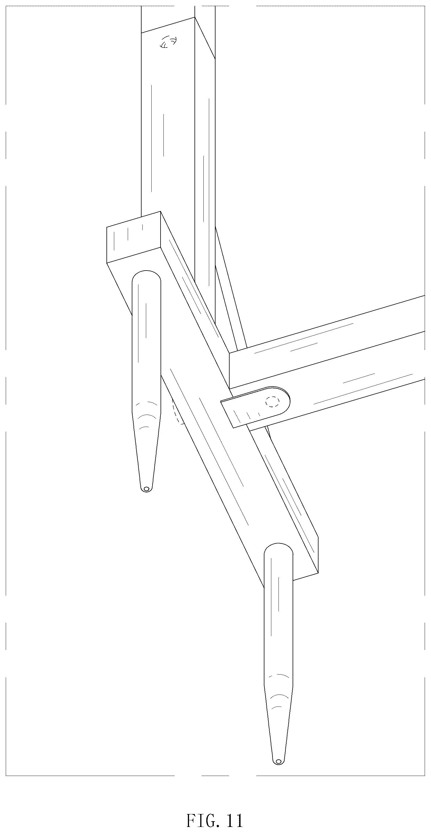 Patent USD1077621 Figure 11 – Hose holder