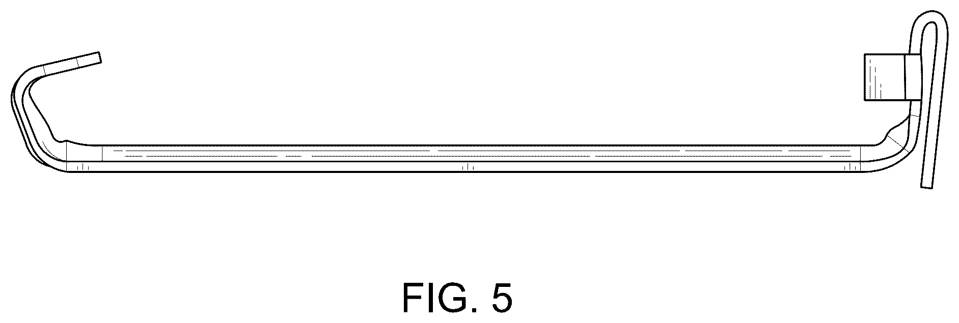 Patent USD1077623 Figure 5 – Hanger with clip for a gutter guard assembly