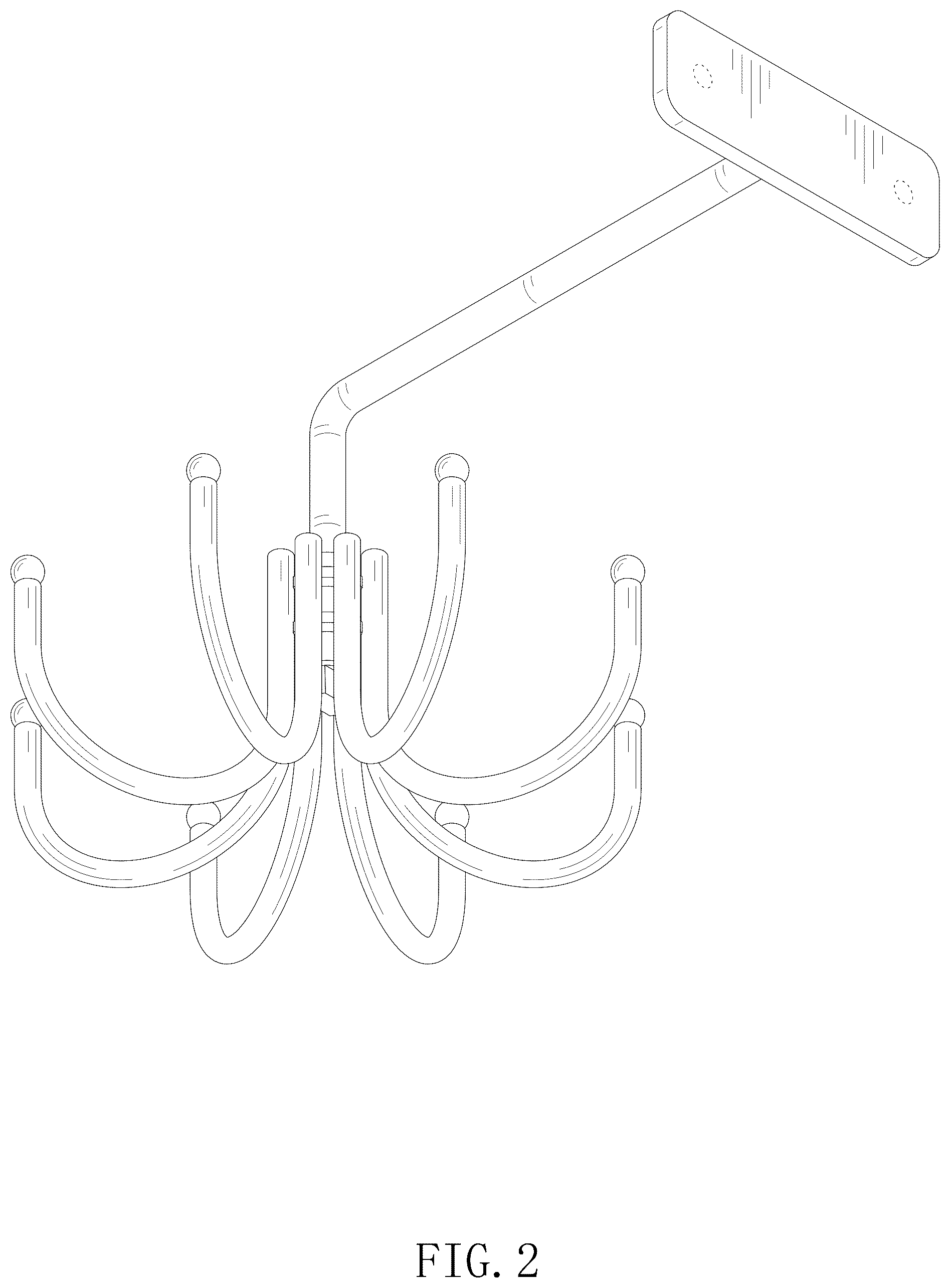 Patent USD1077625 Figure 2 – Rotatable hanger