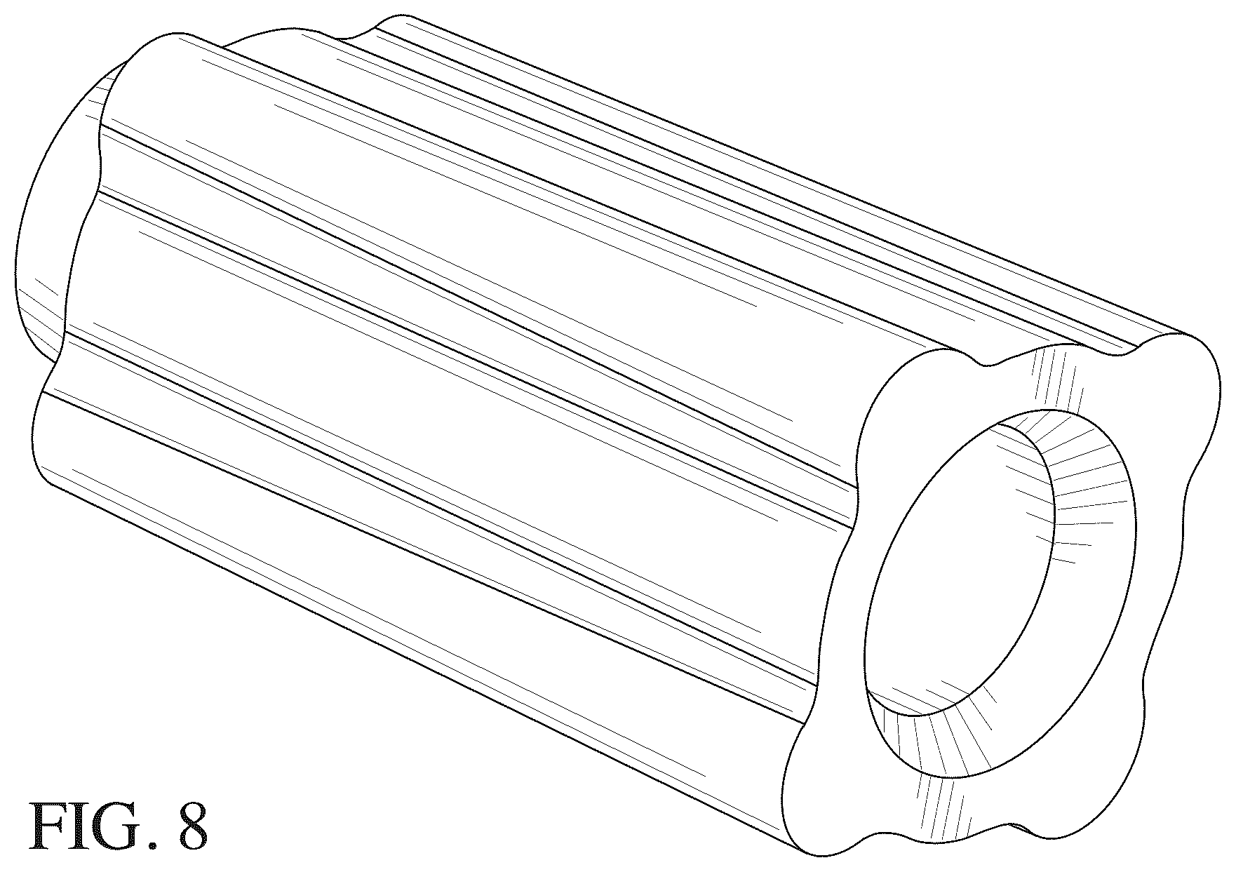 Patent USD1077626 Figure 5 – Curtain rod plug device for finial attachment