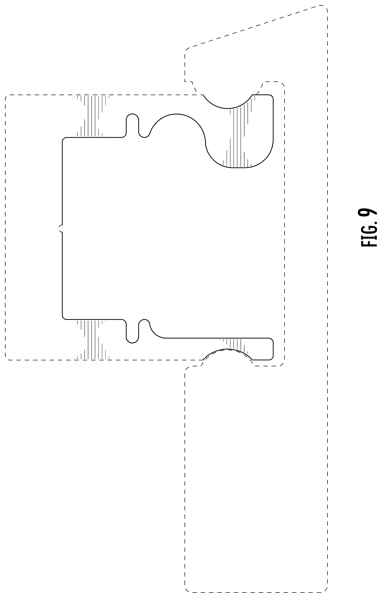 Patent USD1077627 Figure 8 – Rail for receiving an accessory