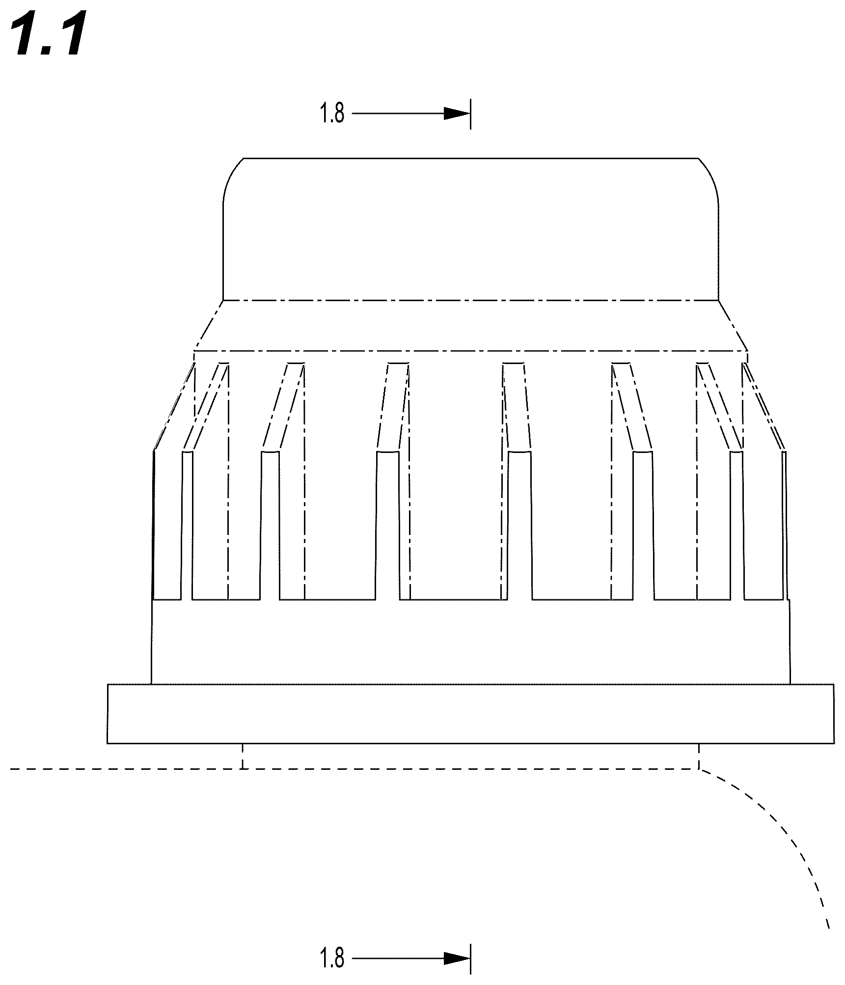 Patent USD1077632 Figure 1 – Cap for a container