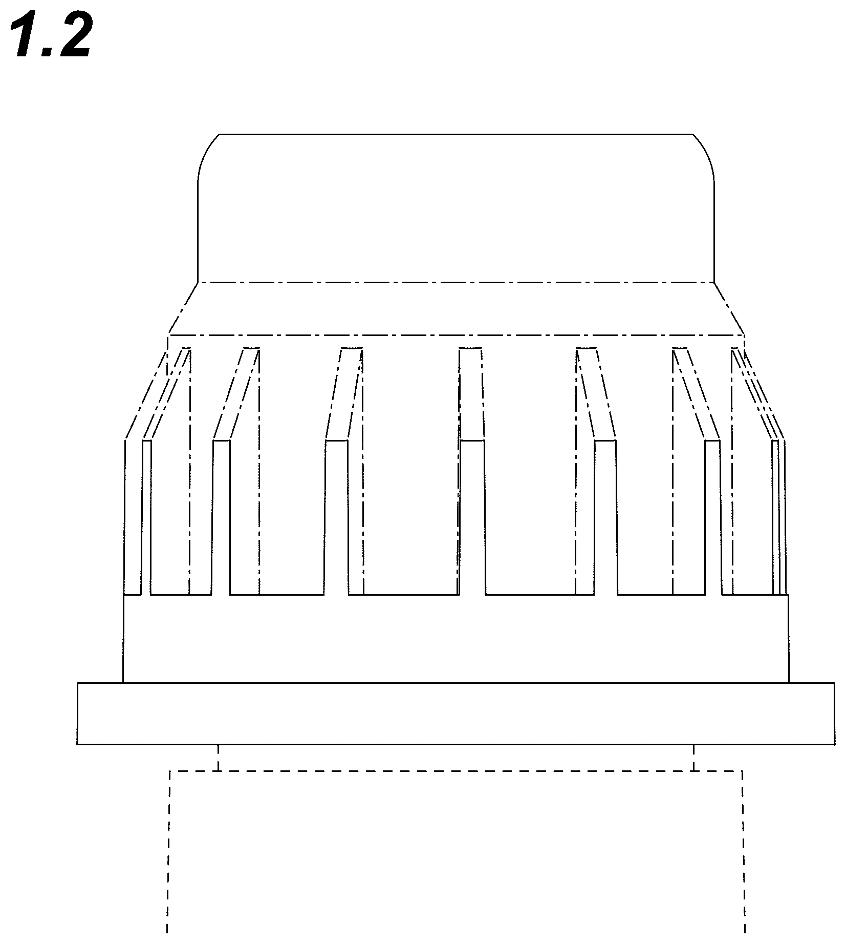 Patent USD1077632 Figure 2 – Cap for a container