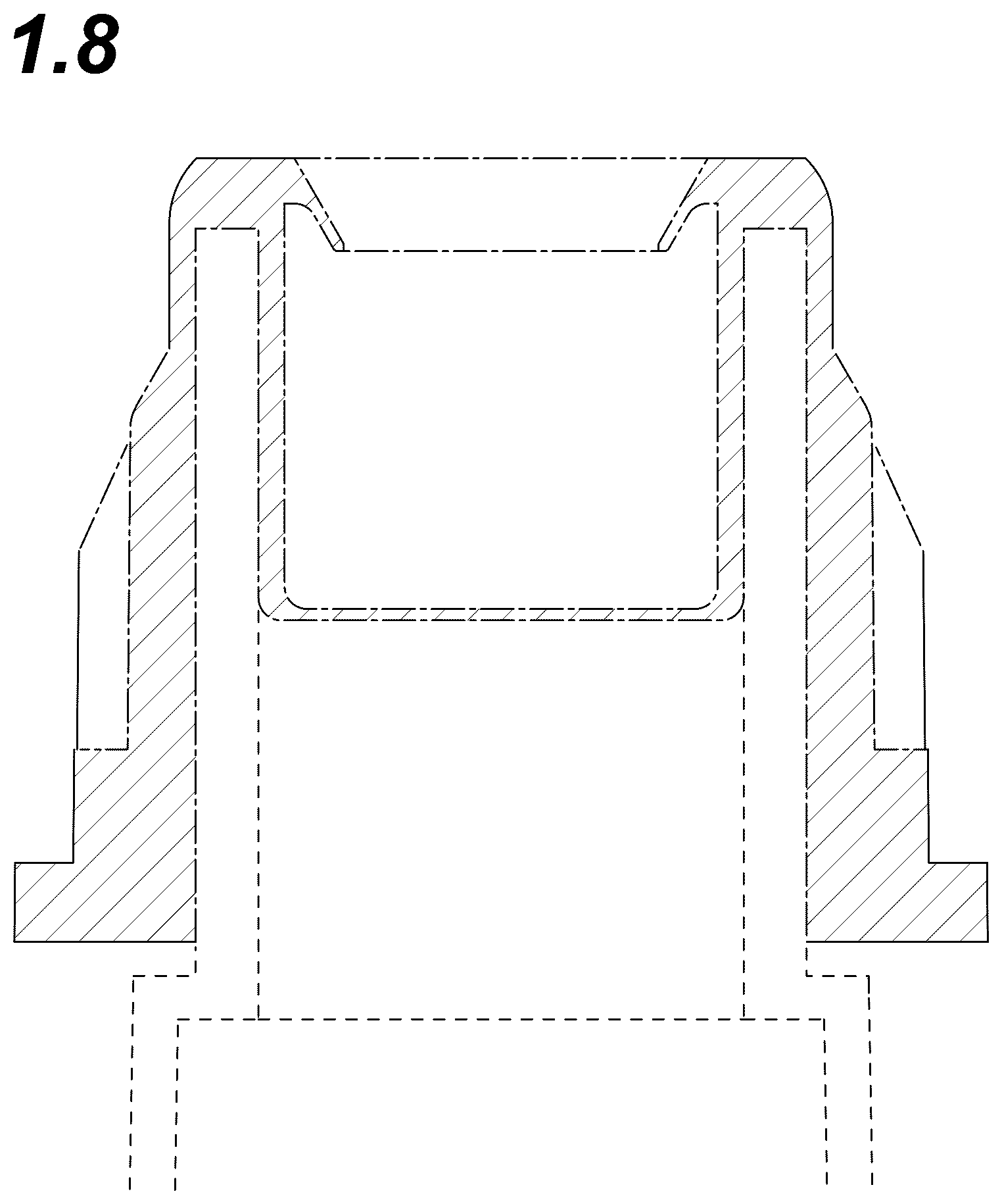 Patent USD1077632 Figure 8 – Cap for a container