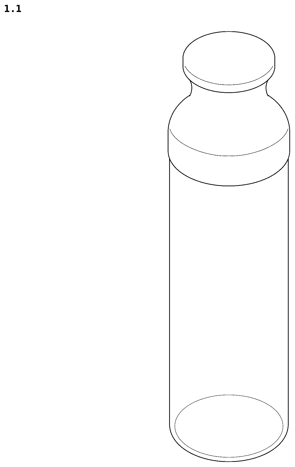 Patent USD1077636 Figure 1 – Beverage bottle