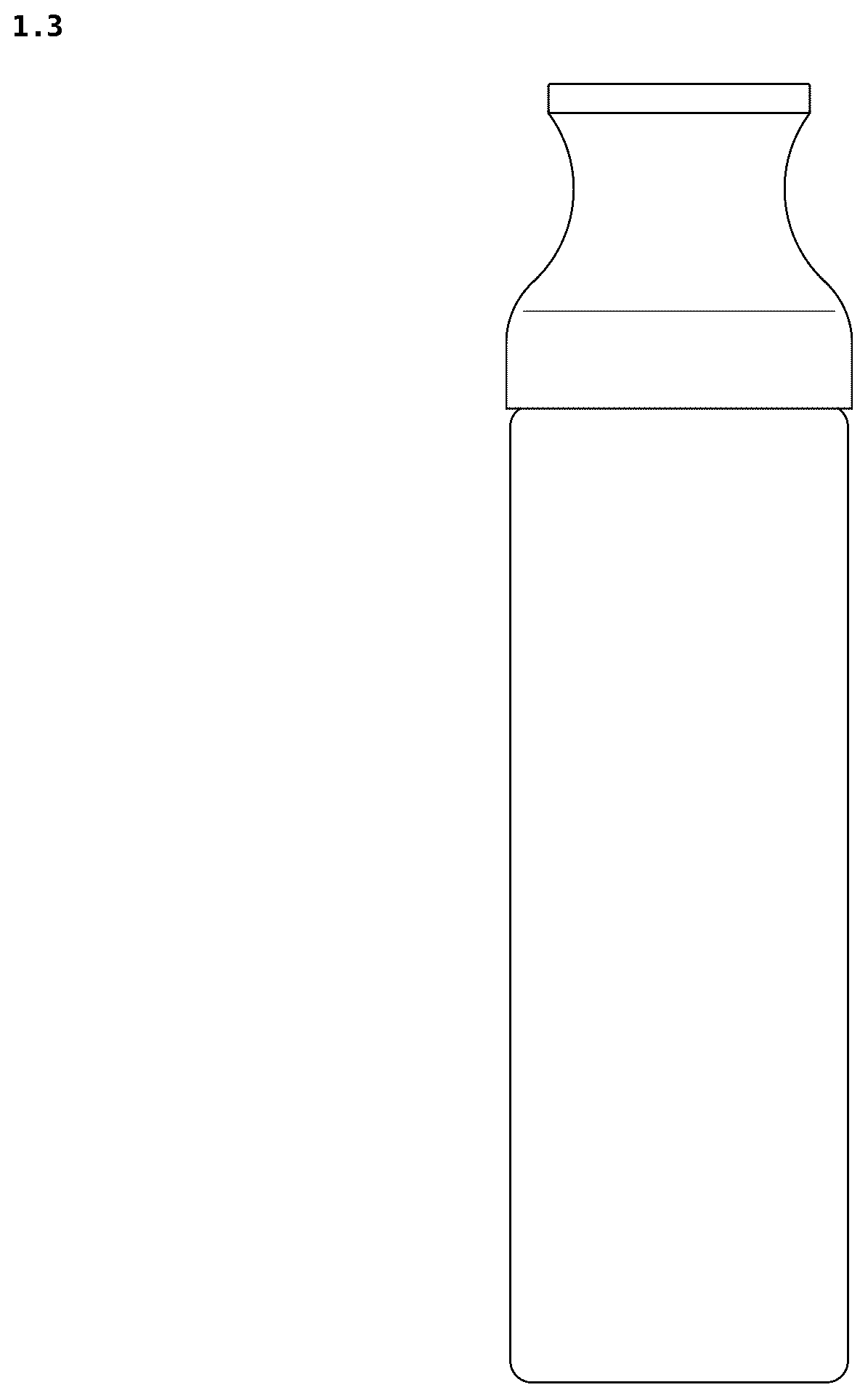 Patent USD1077636 Figure 3 – Beverage bottle