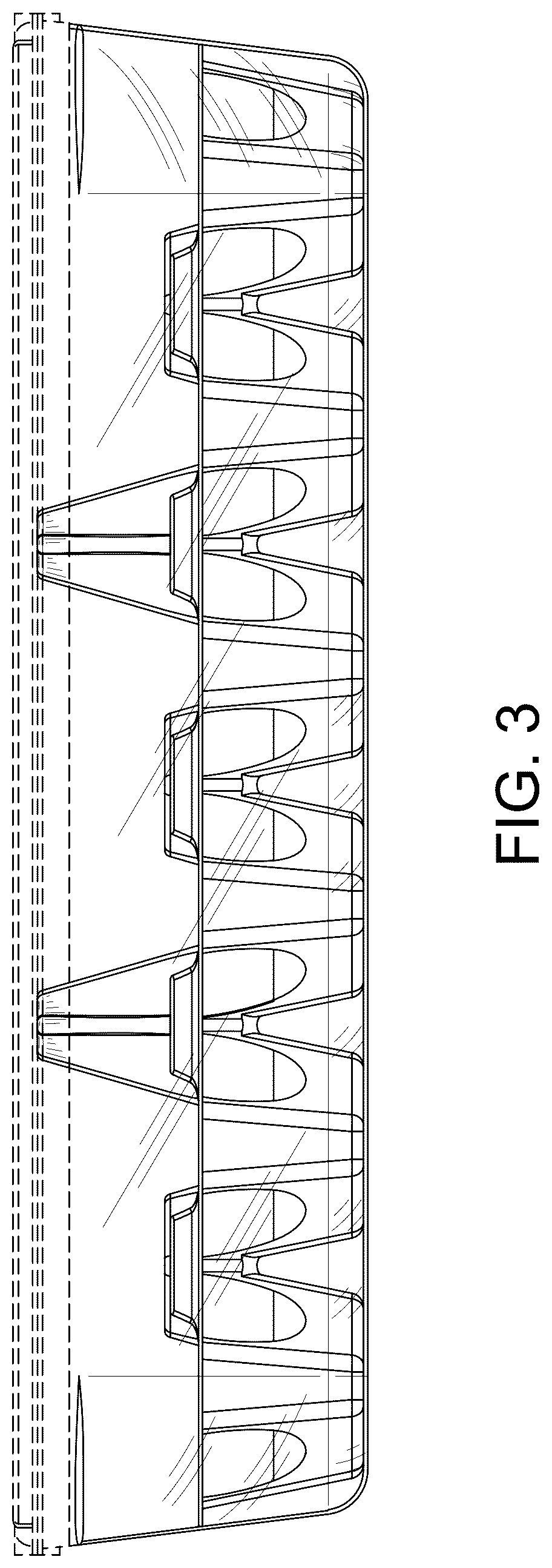 Patent USD1077650 Figure 3 – Transparent egg container