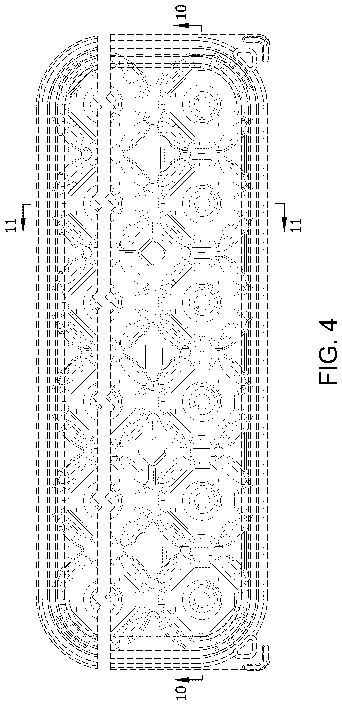 Patent USD1077650 Figure 4 – Transparent egg container