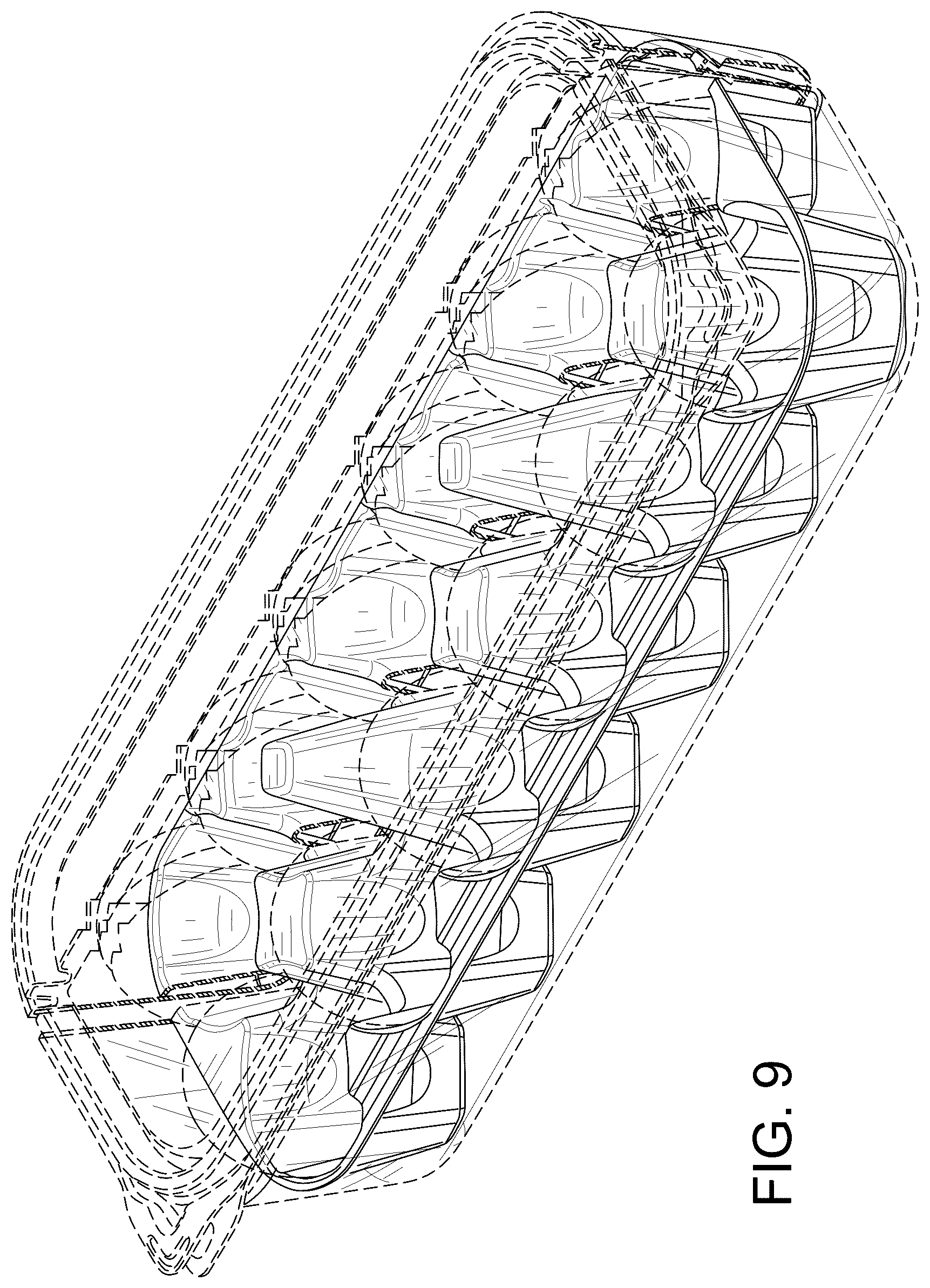Patent USD1077650 Figure 8 – Transparent egg container