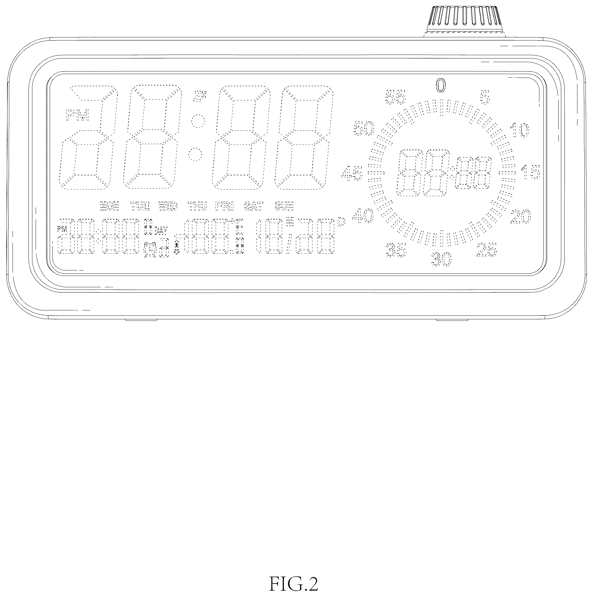 Patent USD1077653 Figure 2 – Alarm clock