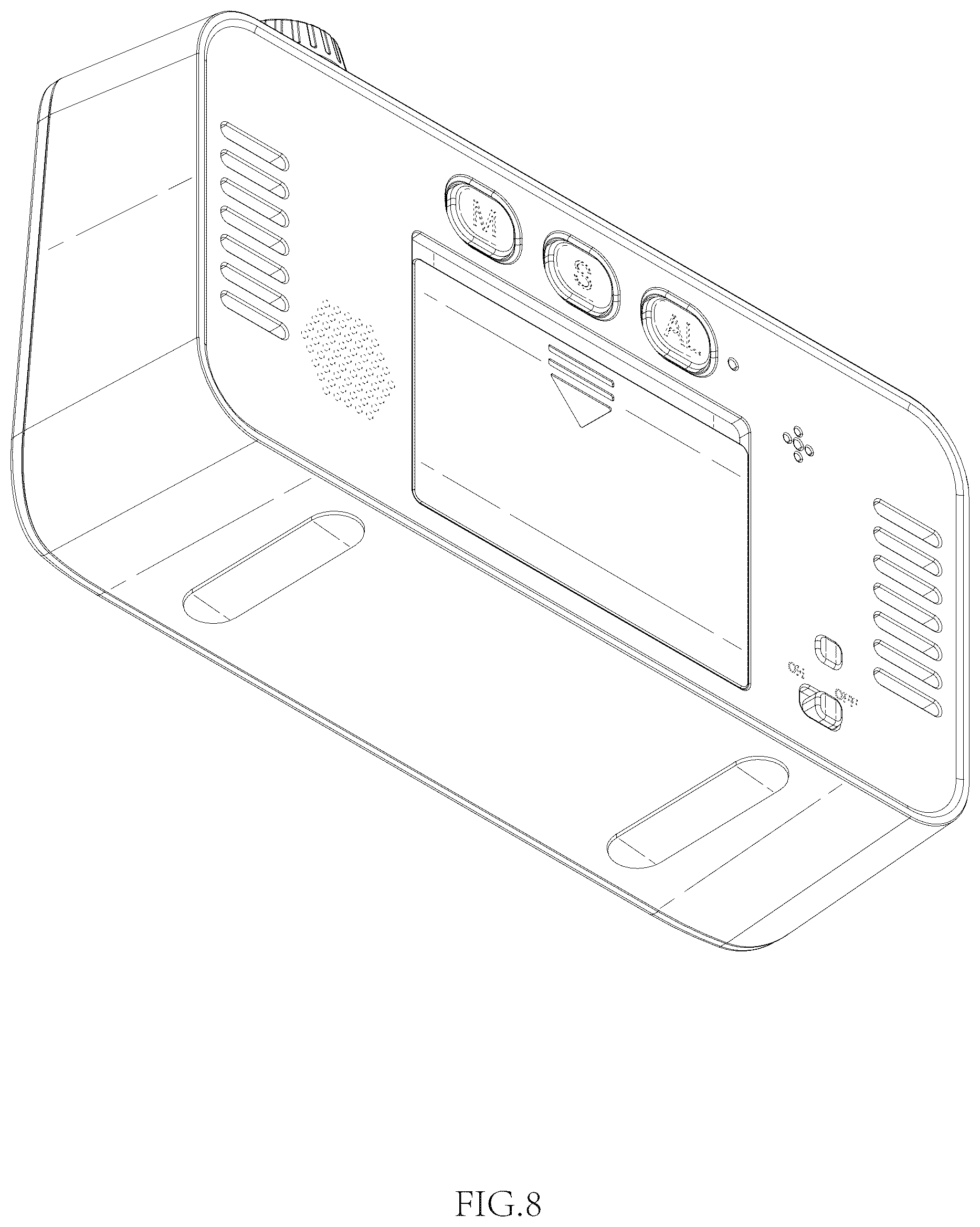 Patent USD1077653 Figure 8 – Alarm clock