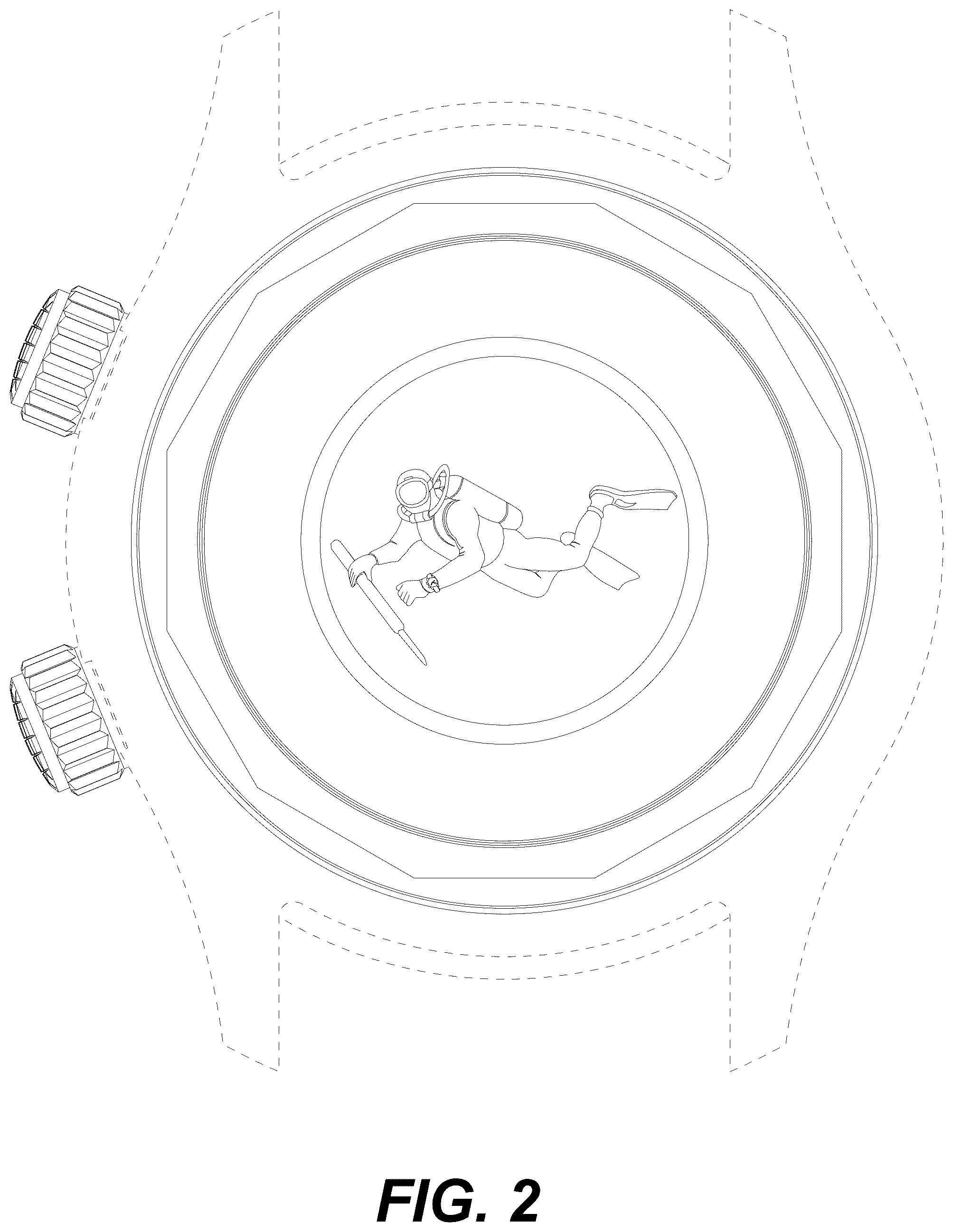 Patent USD1077667 Figure 2 – Watch case