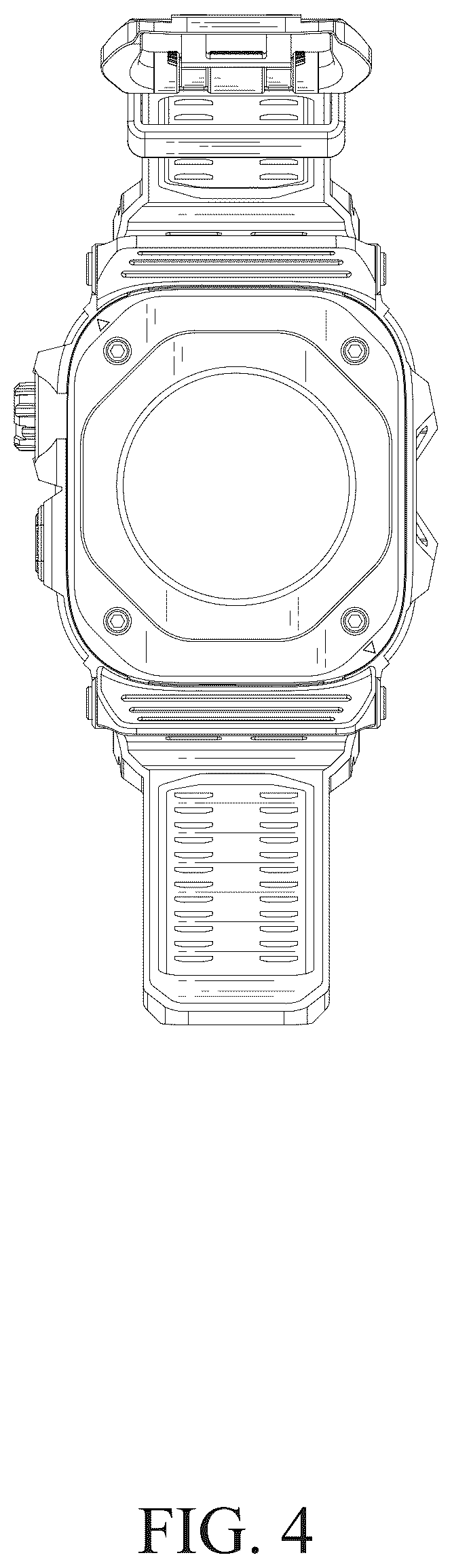 Patent USD1077669 Figure 4 – Combined watch case with band