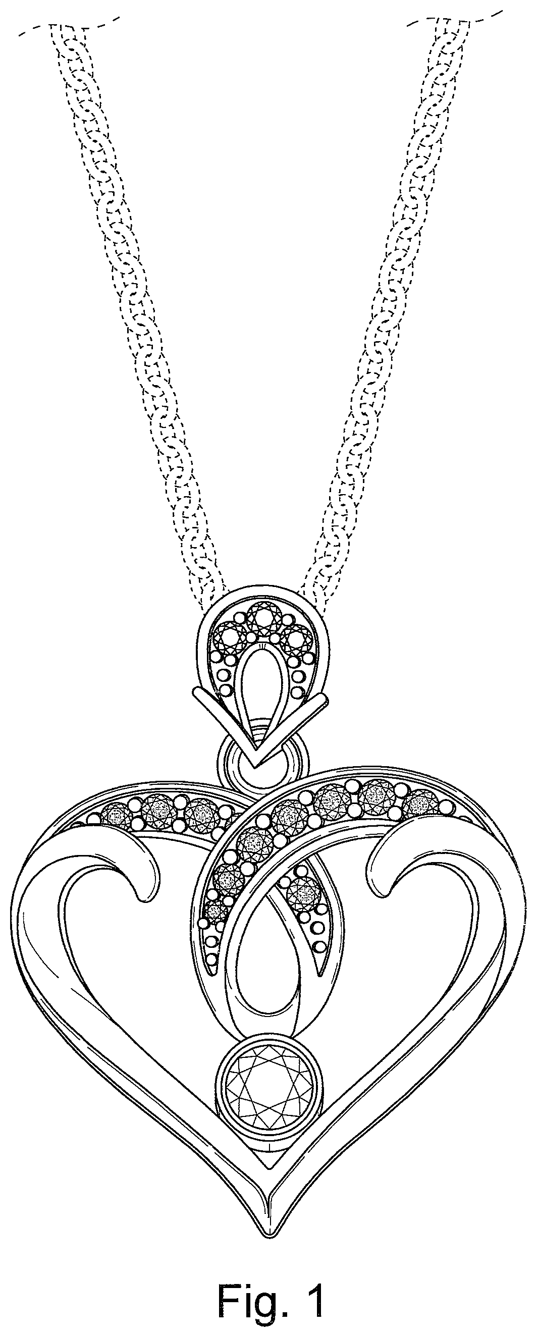 Patent USD1077674 Figure 1 – Jewelry ornament