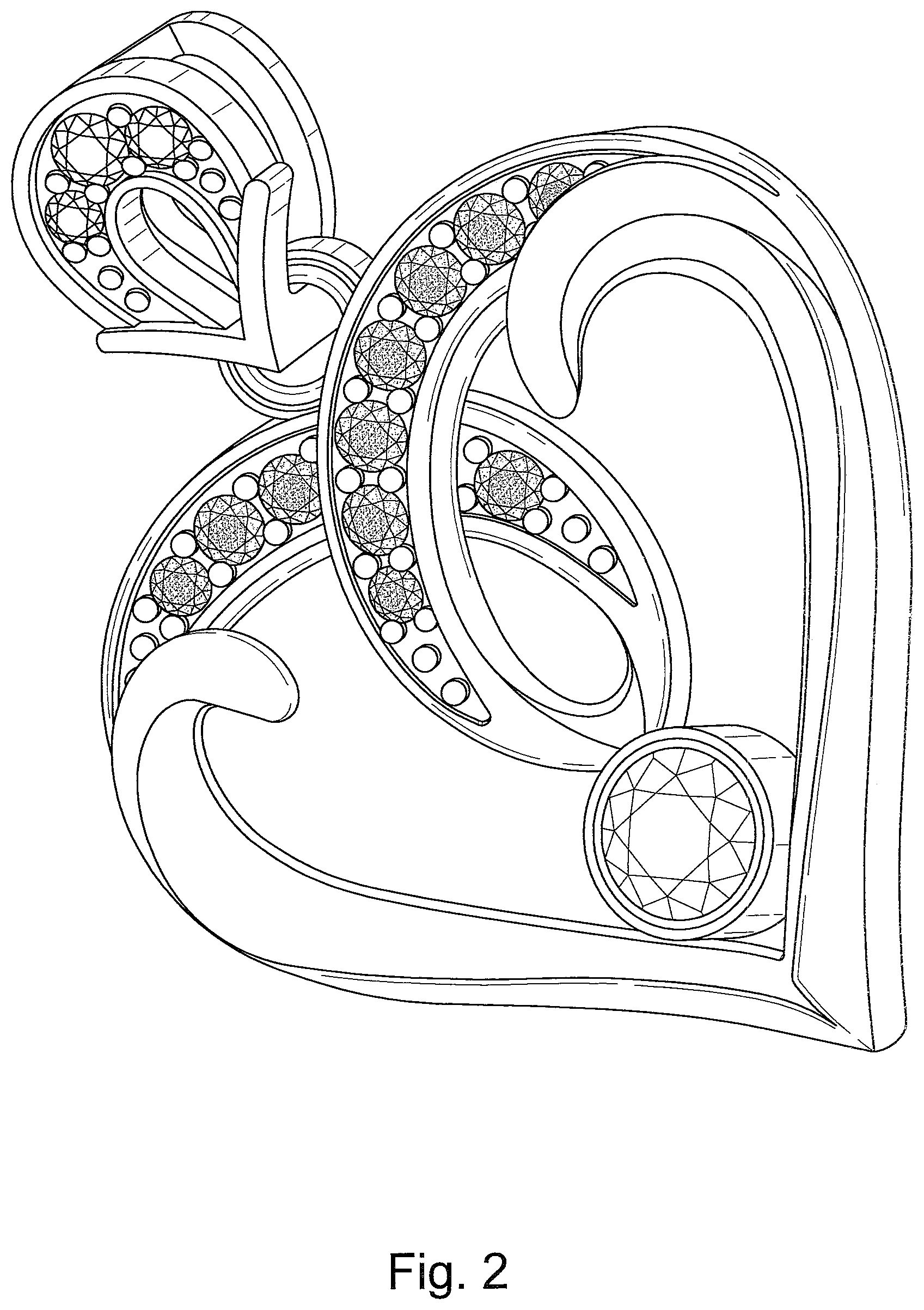 Patent USD1077674 Figure 2 – Jewelry ornament