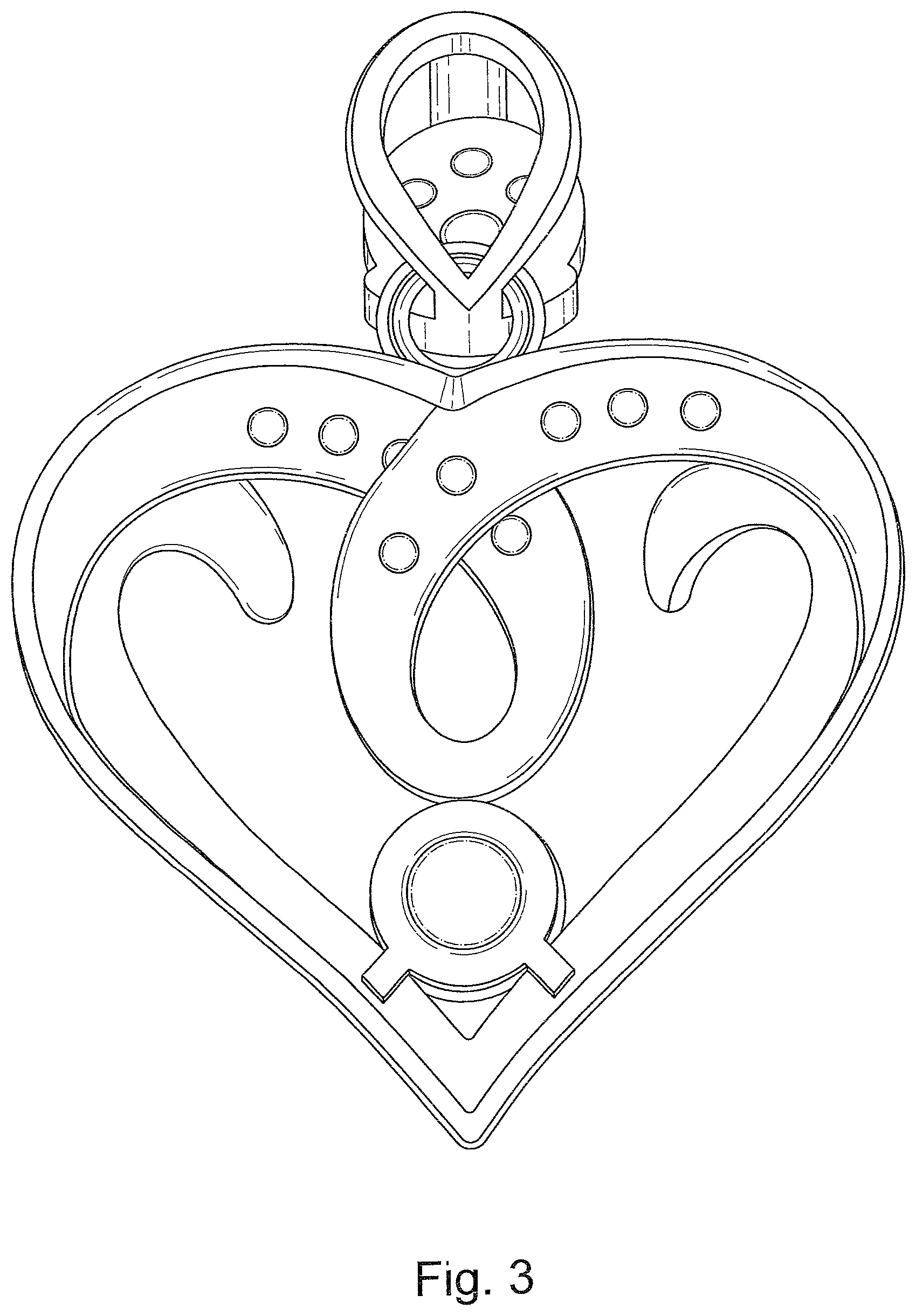 Patent USD1077674 Figure 3 – Jewelry ornament