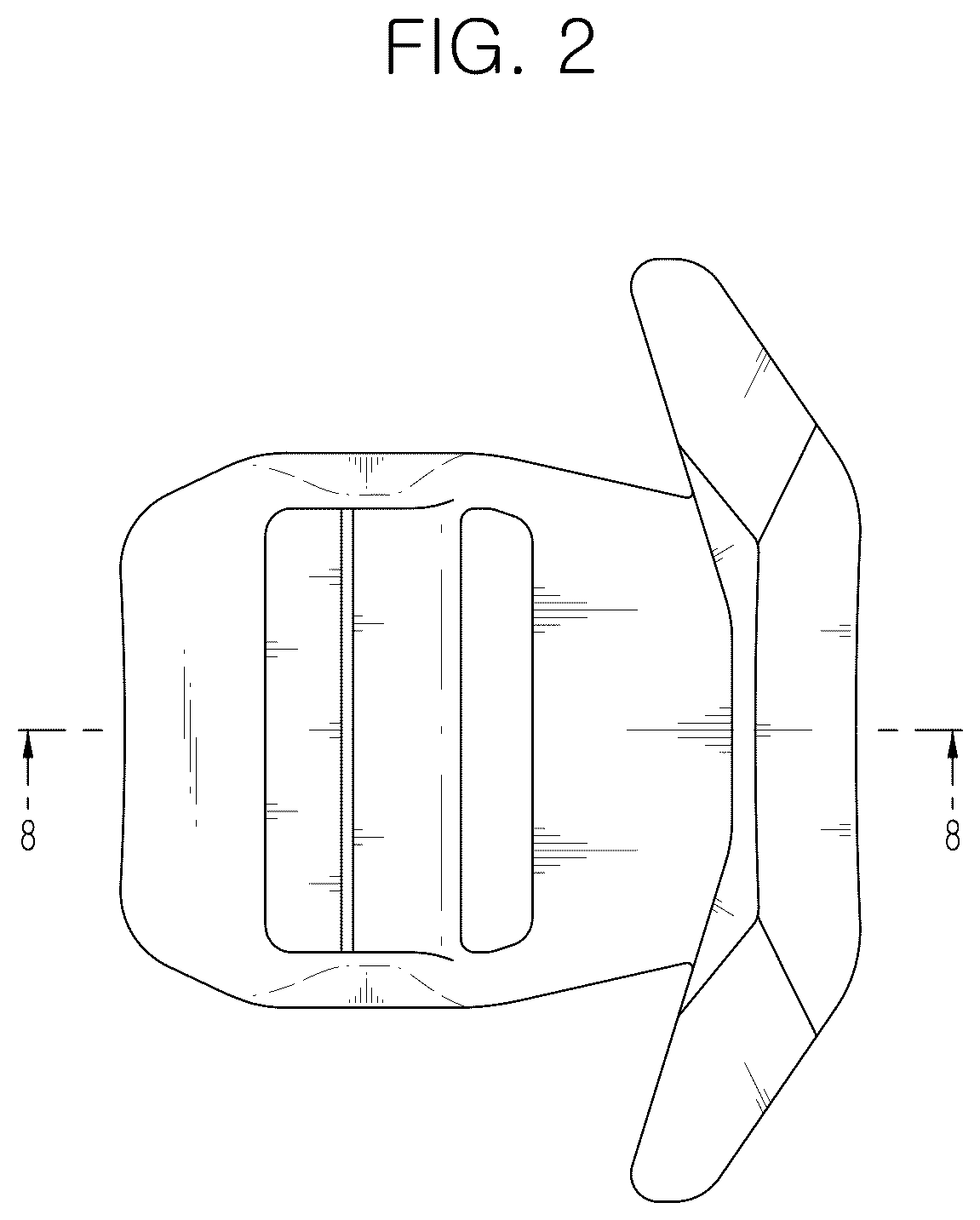 Patent USD1077677 Figure 2 – Belt connector for bag