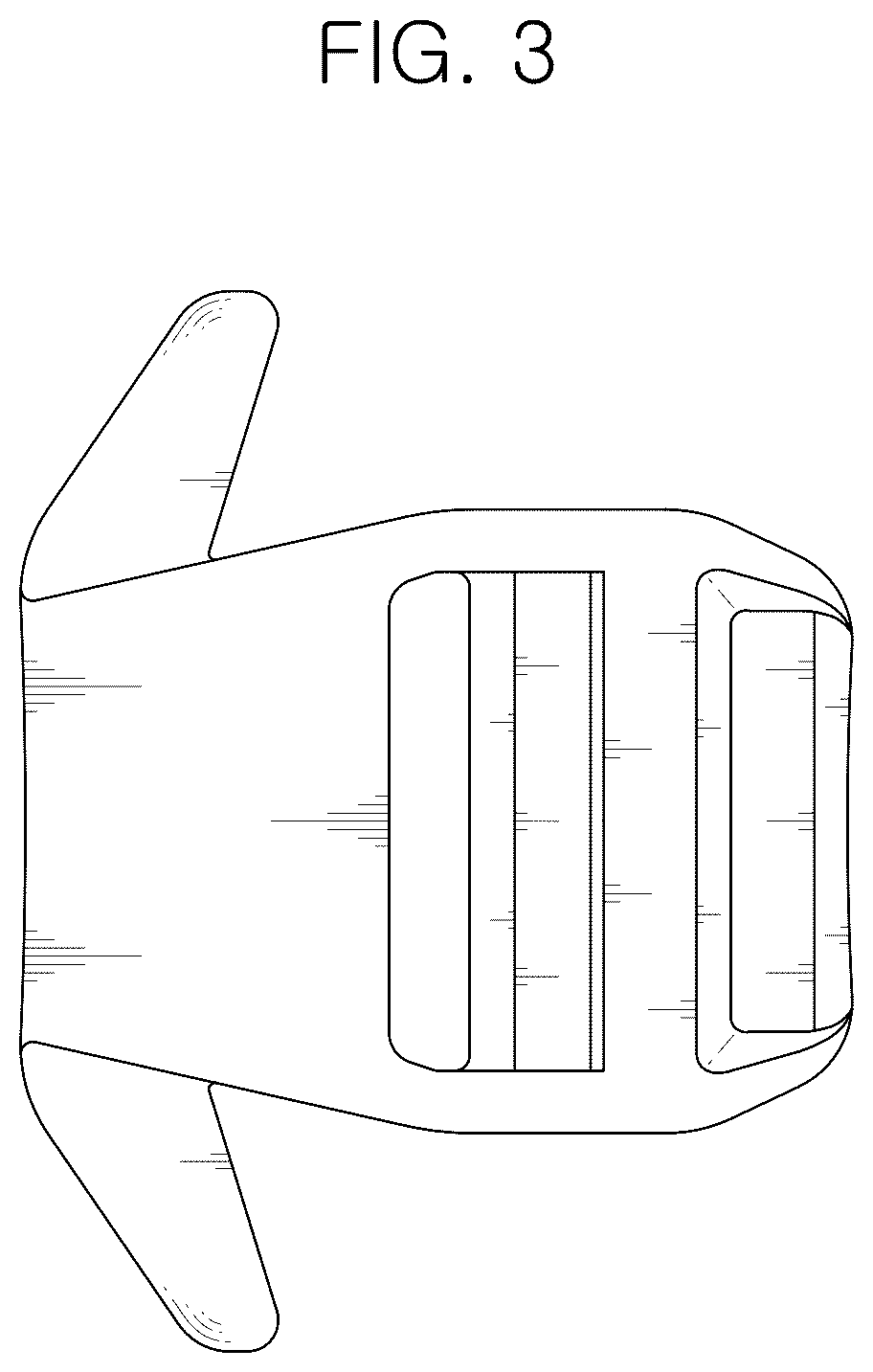 Patent USD1077677 Figure 3 – Belt connector for bag