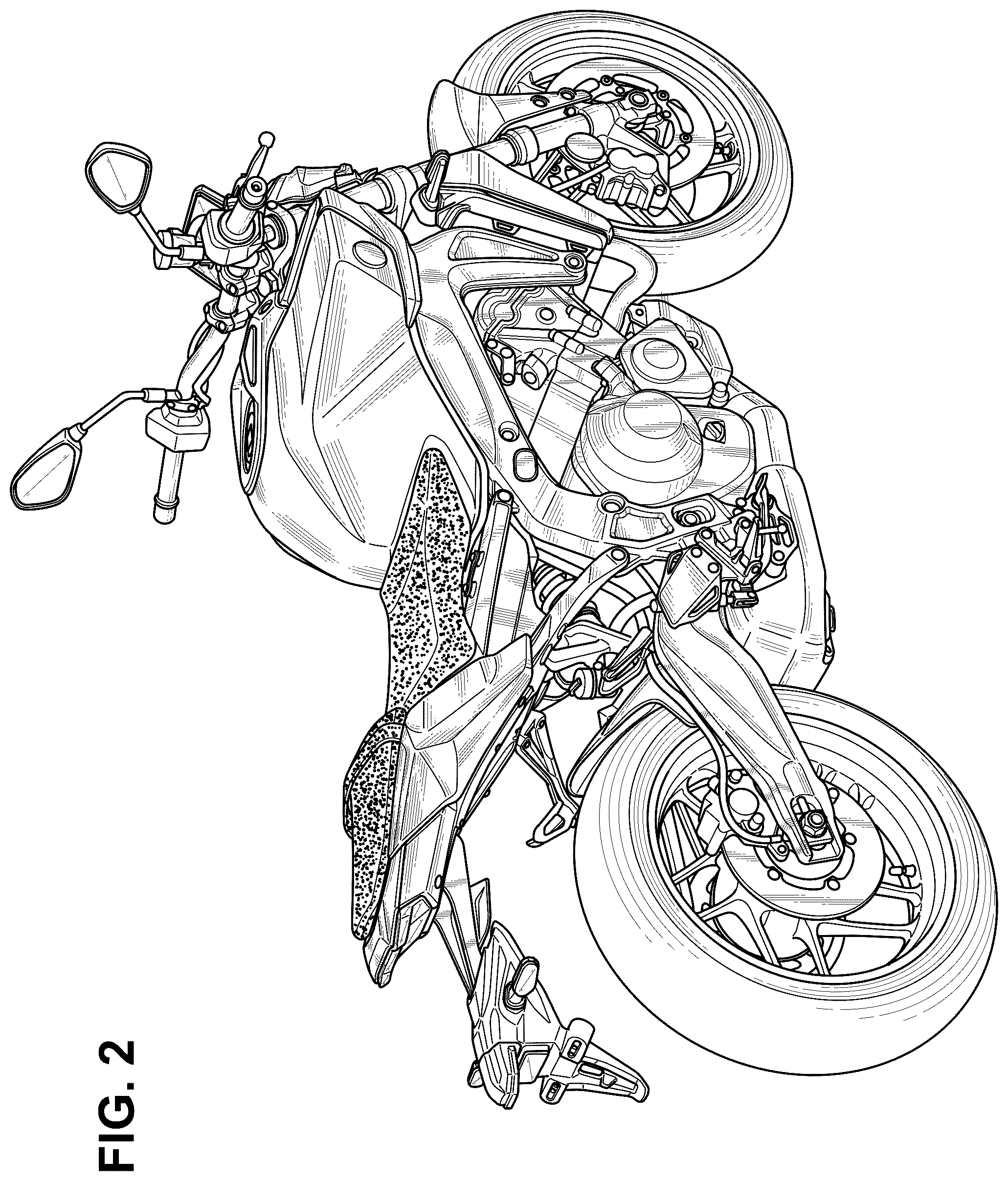 Patent USD1077681 Figure 2 – Motorcycle