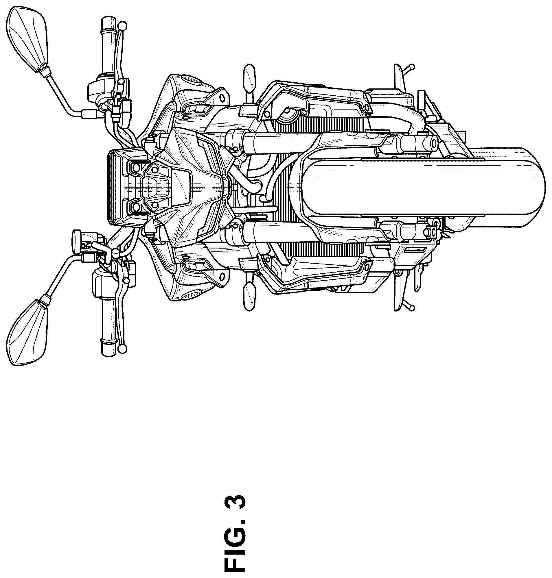 Patent USD1077681 Figure 3 – Motorcycle